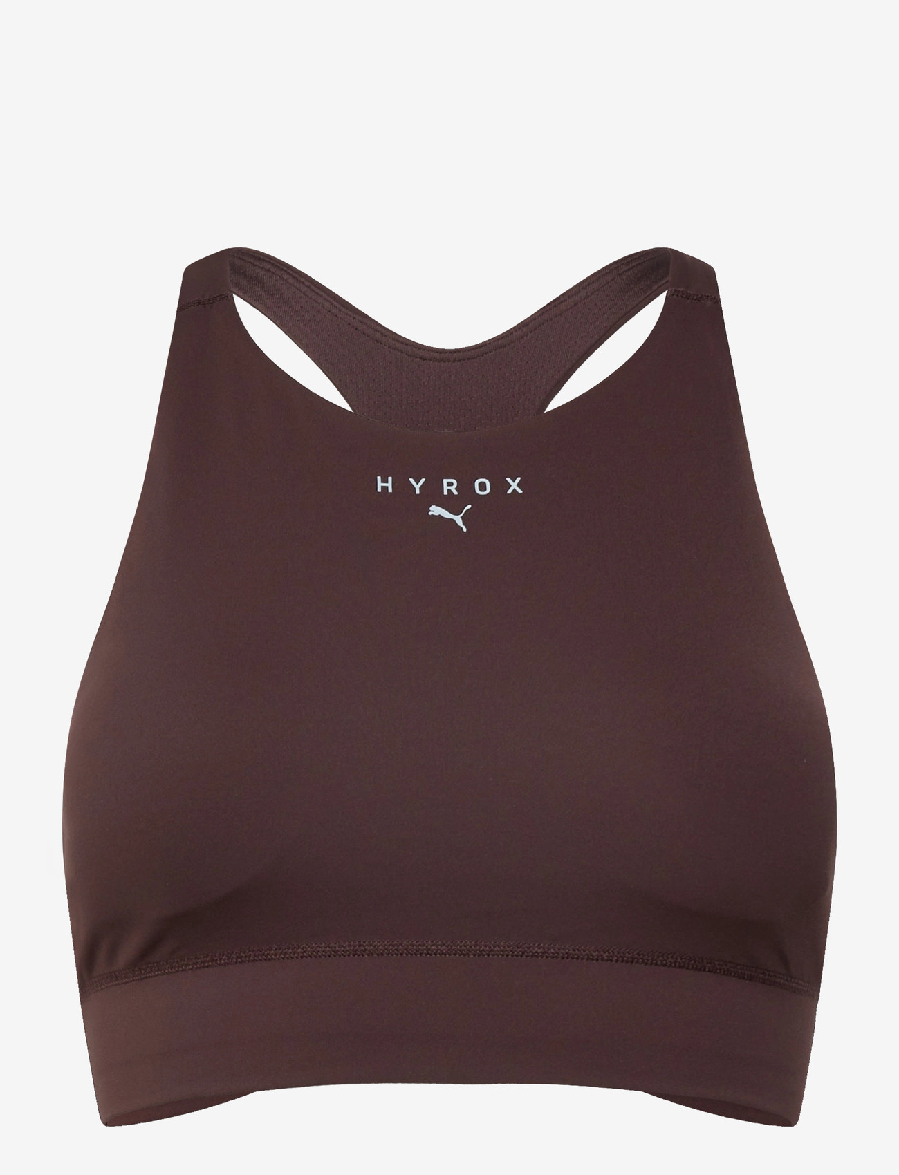 PUMA - W PUMA X HYROX SHAPELUXE HIGH NECK BRA - keskmine toestus - chocolate brown - 0