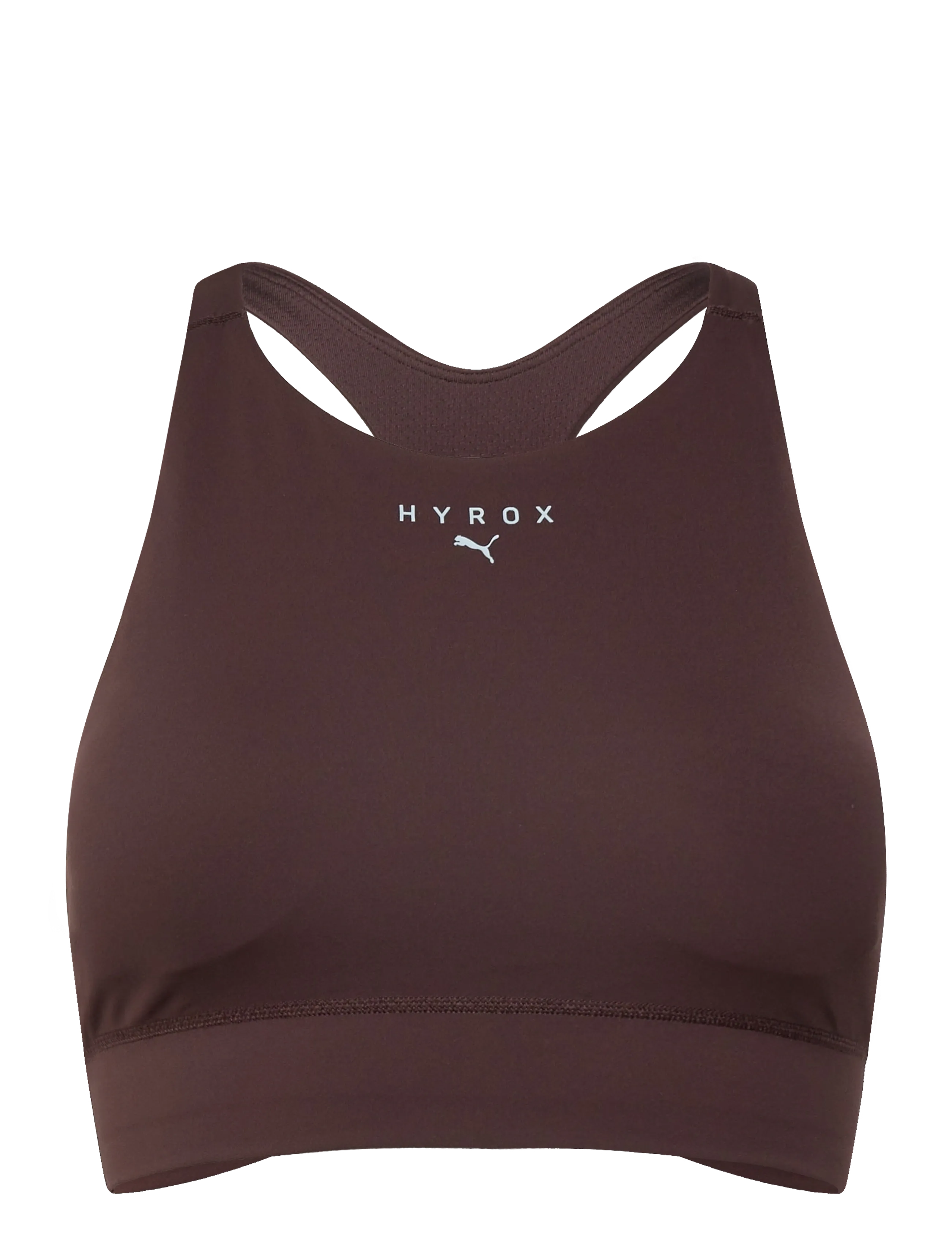 PUMA W PUMA X HYROX SHAPELUXE HIGH NECK BRA - Padel - CHOCOLATE BROWN / brown