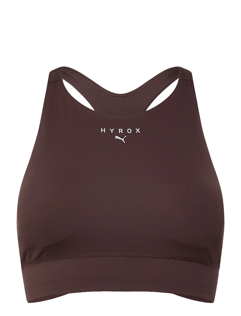 PUMA - W PUMA X HYROX SHAPELUXE HIGH NECK BRA - mittlerer halt - chocolate brown - 0