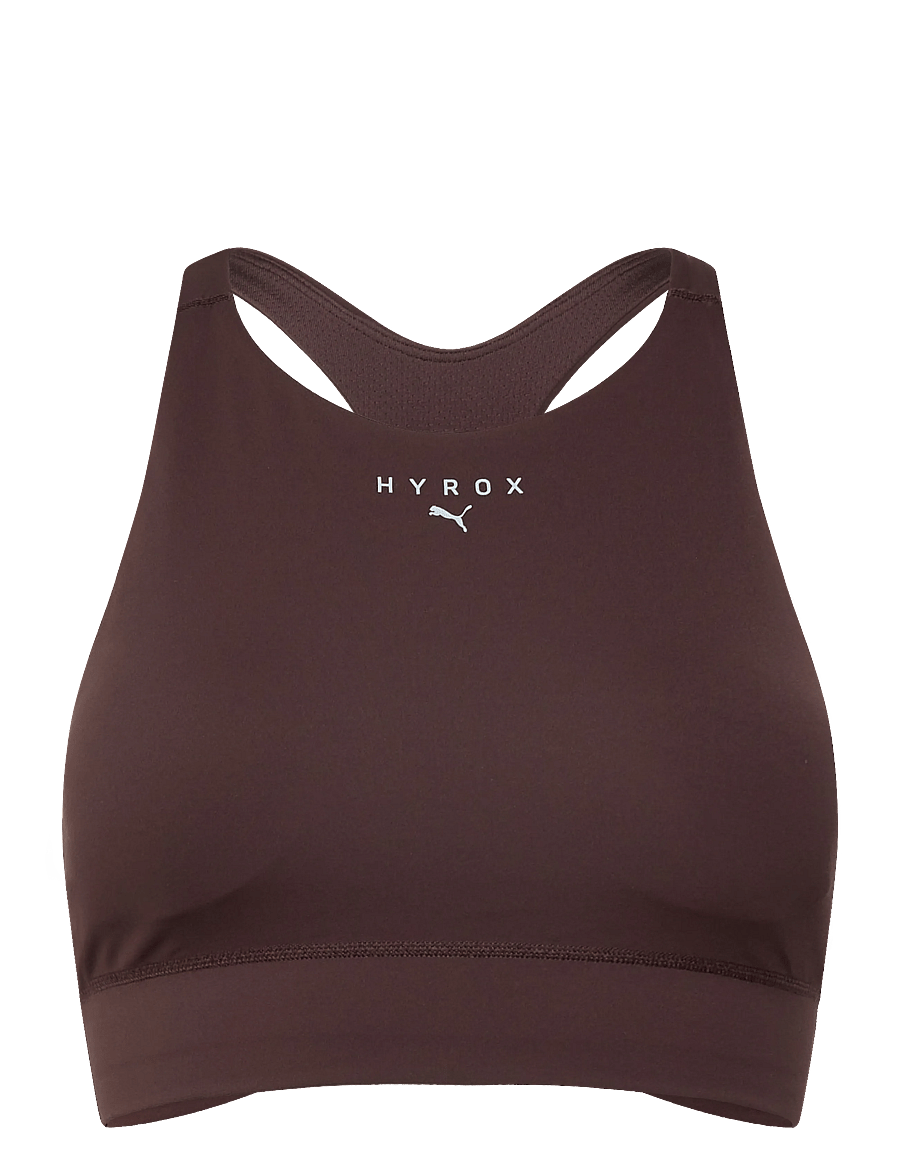 PUMA - W PUMA X HYROX SHAPELUXE HIGH NECK BRA - medium - chocolate brown - 0