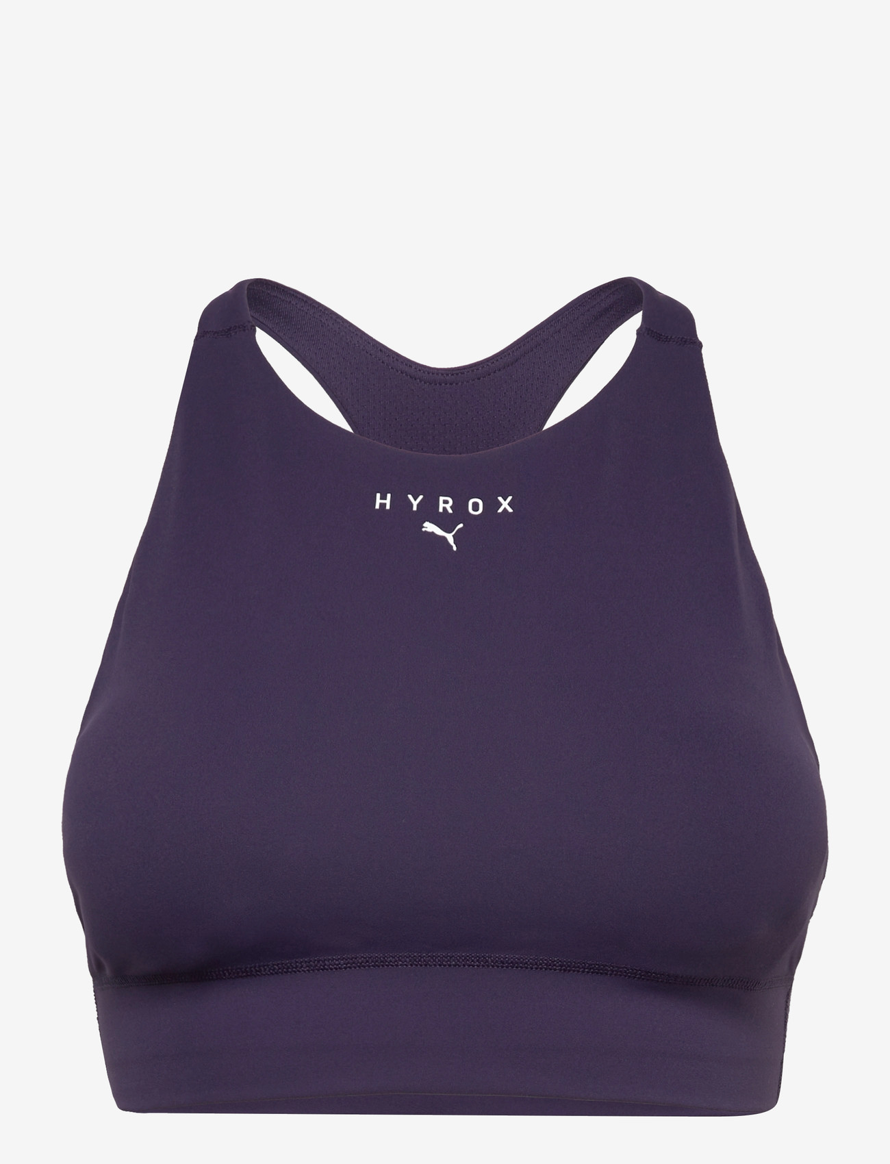 PUMA - W PUMA X HYROX SHAPELUXE HIGH NECK BRA - mittlerer halt - deep plum - 0
