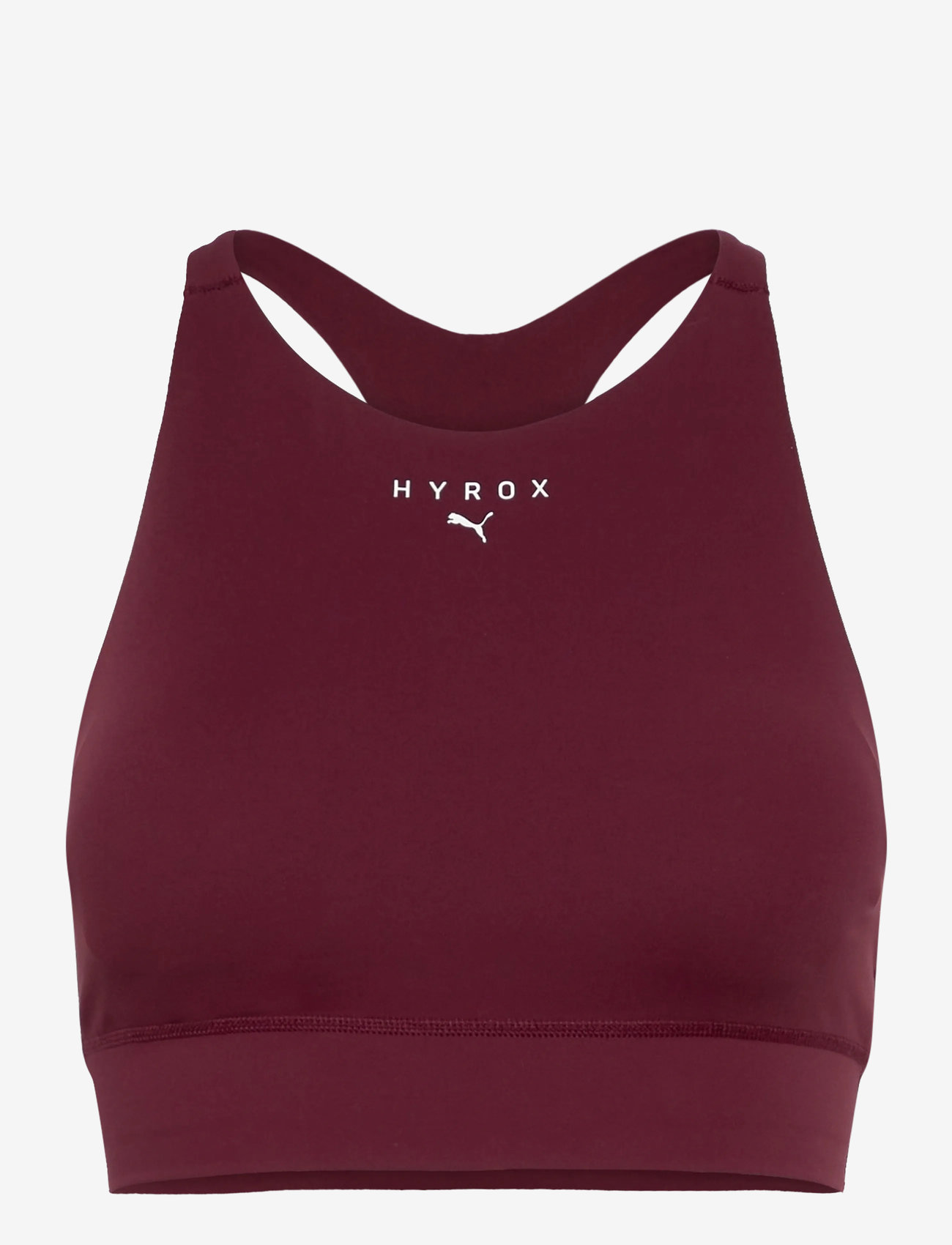 PUMA - W PUMA X HYROX SHAPELUXE HIGH NECK BRA - medium støtte - ruby shimmer - 0