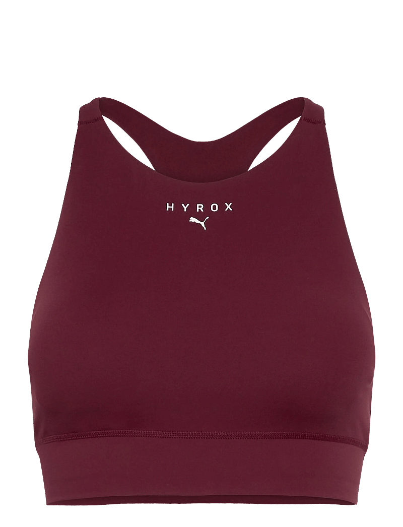 PUMA - W PUMA X HYROX SHAPELUXE HIGH NECK BRA - mittlerer halt - ruby shimmer - 0