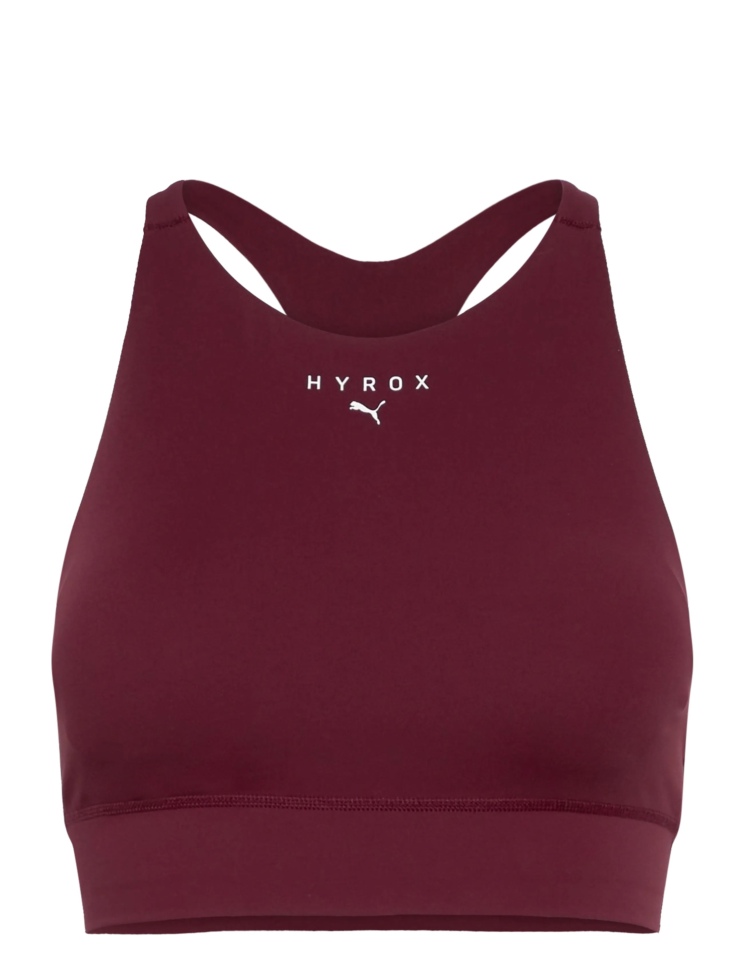 PUMA W PUMA X HYROX SHAPELUXE HIGH NECK BRA - PUMA - RUBY SHIMMER / burgundy