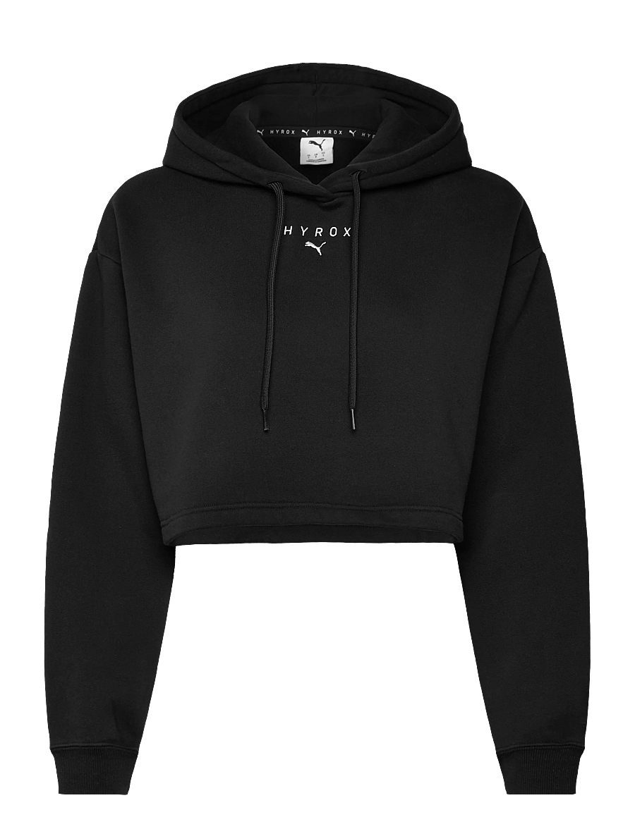 PUMA - W PUMA x HYROX HEAVYWEIGHT HOODIE - viršutinės dalies drabužiai - puma black - 0