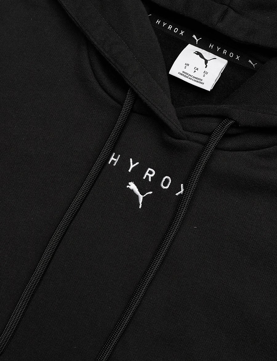 PUMA - W PUMA x HYROX HEAVYWEIGHT HOODIE - viršutinės dalies drabužiai - puma black - 2