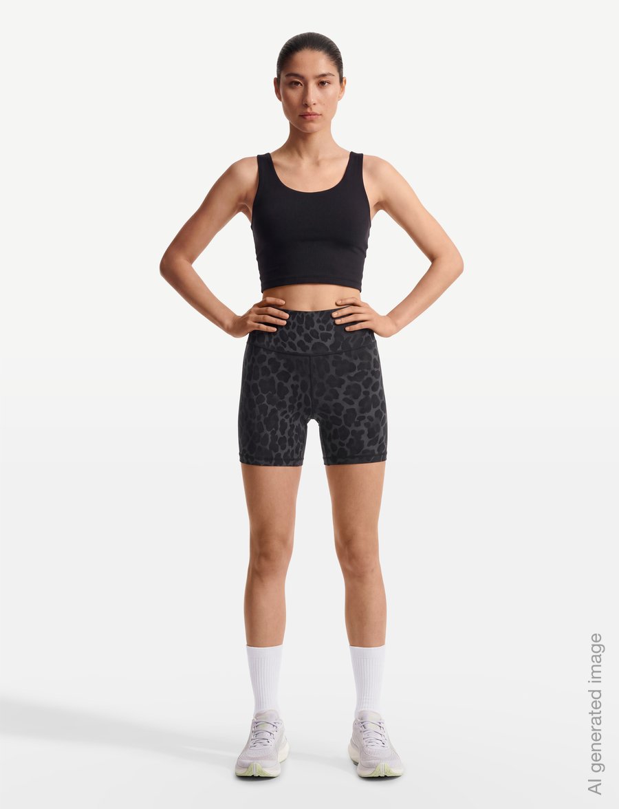 PUMA - W TAD Essential Spotted Haze Short Tight - HW 5" - träningsshorts - puma black - 0
