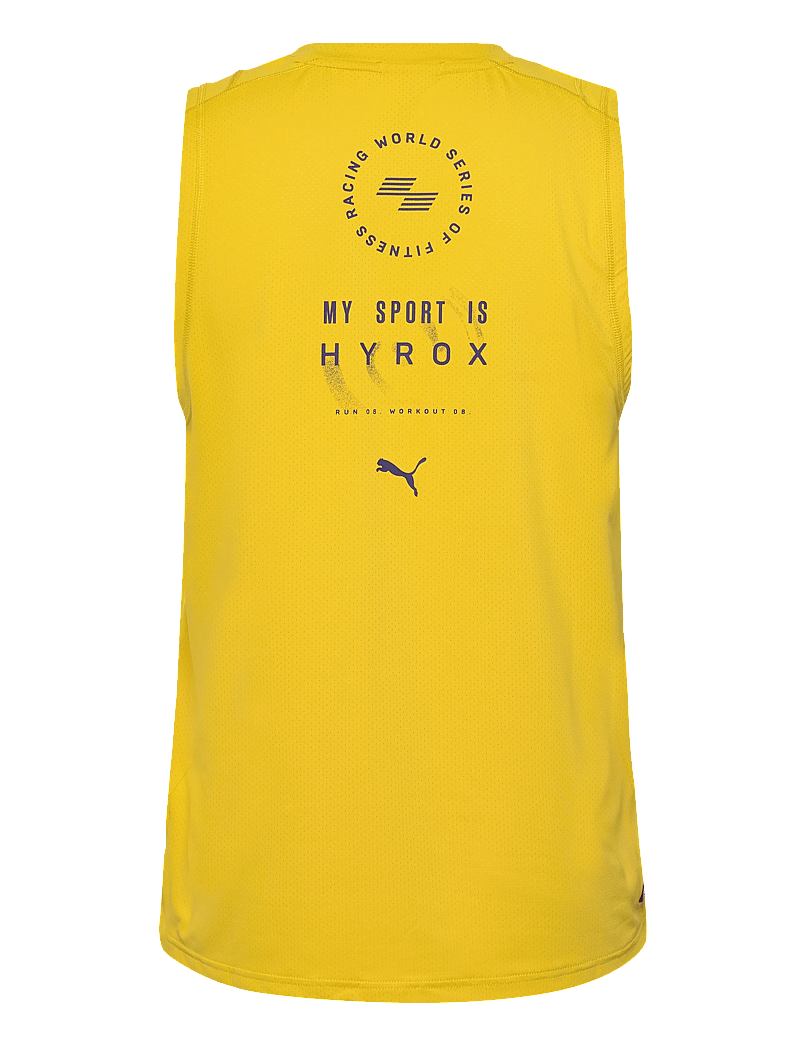 PUMA - M PUMA X HYROX DRYELITE TRAINING TANK - tank tops - dazzling yellow - 1