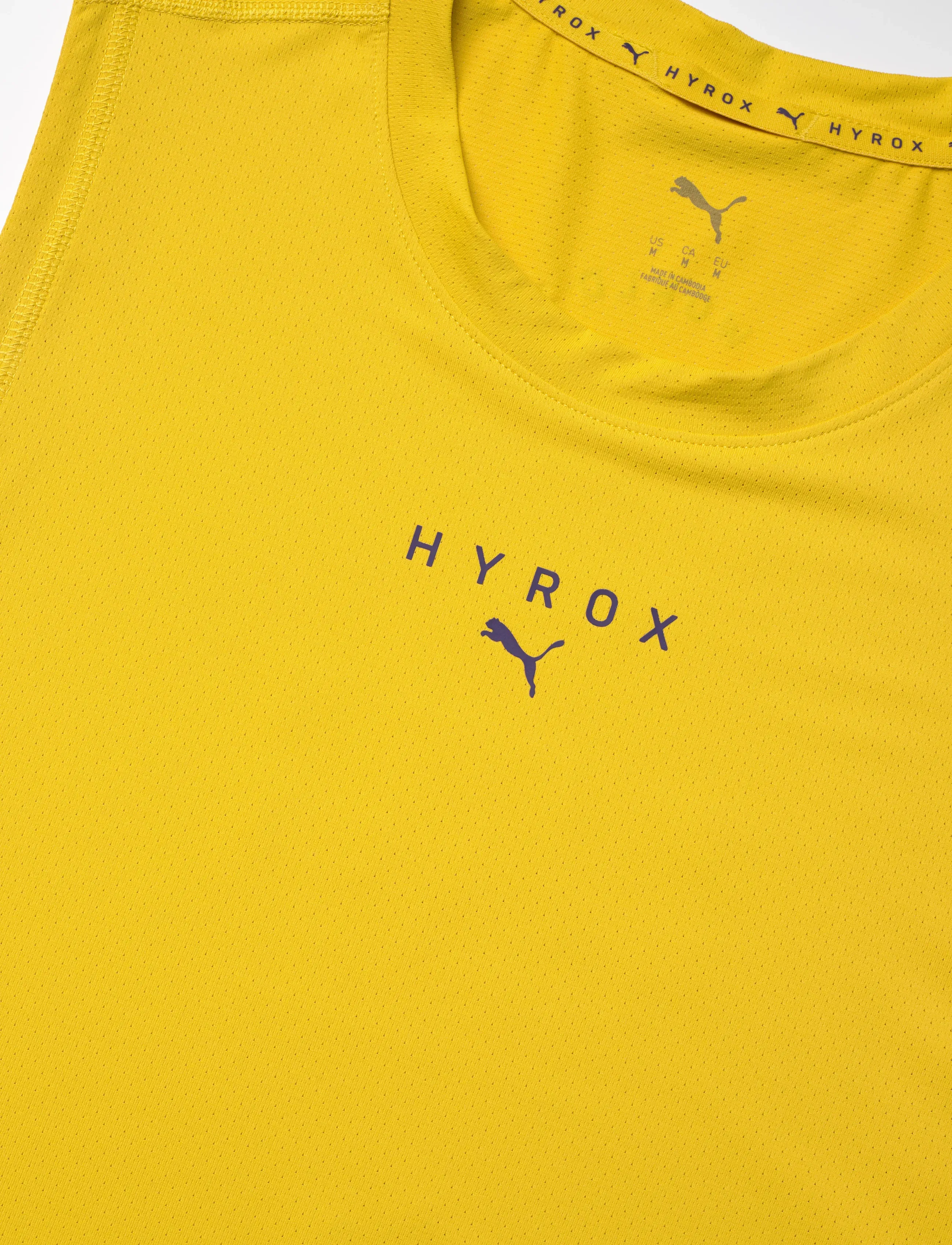 PUMA - M PUMA X HYROX DRYELITE TRAINING TANK - tank tops - dazzling yellow - 2