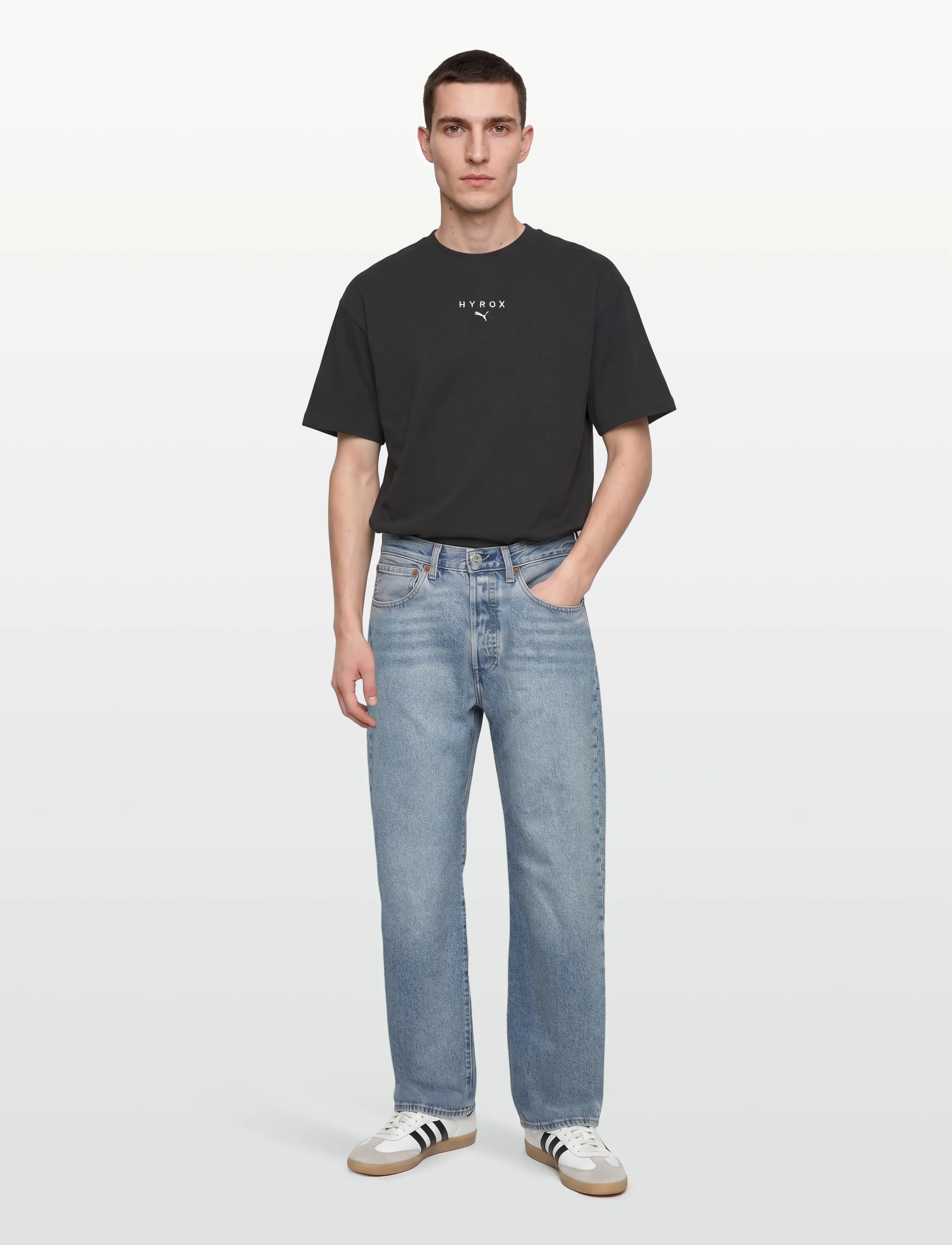 PUMA M Puma X Hyrox Lifestyle Tee, L, Sport Oberteile, Schwarz - T-shirts, Männerswear