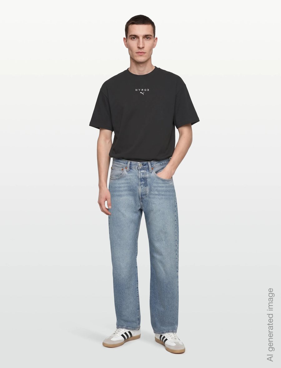 PUMA - M PUMA X HYROX LIFESTYLE TEE - oberteile & t-shirts - puma black - 0