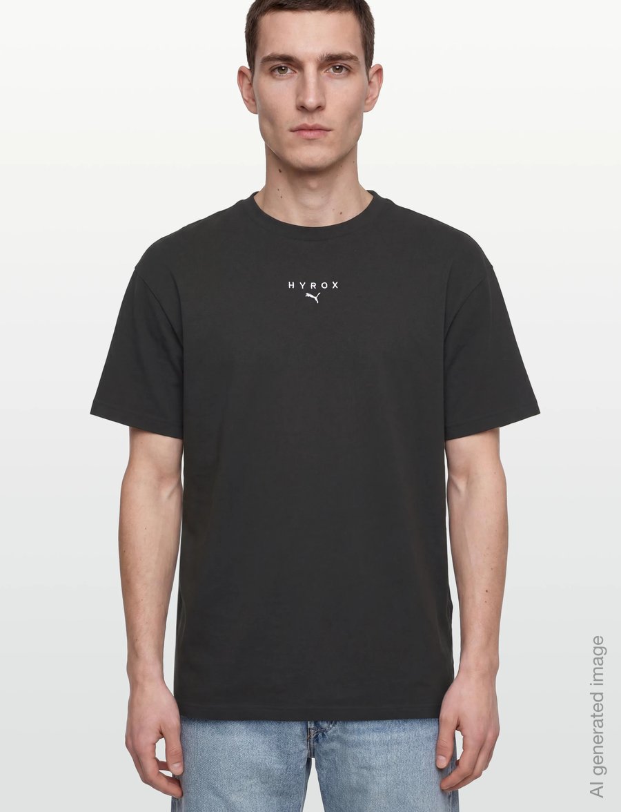 PUMA - M PUMA X HYROX LIFESTYLE TEE - oberteile & t-shirts - puma black - 3
