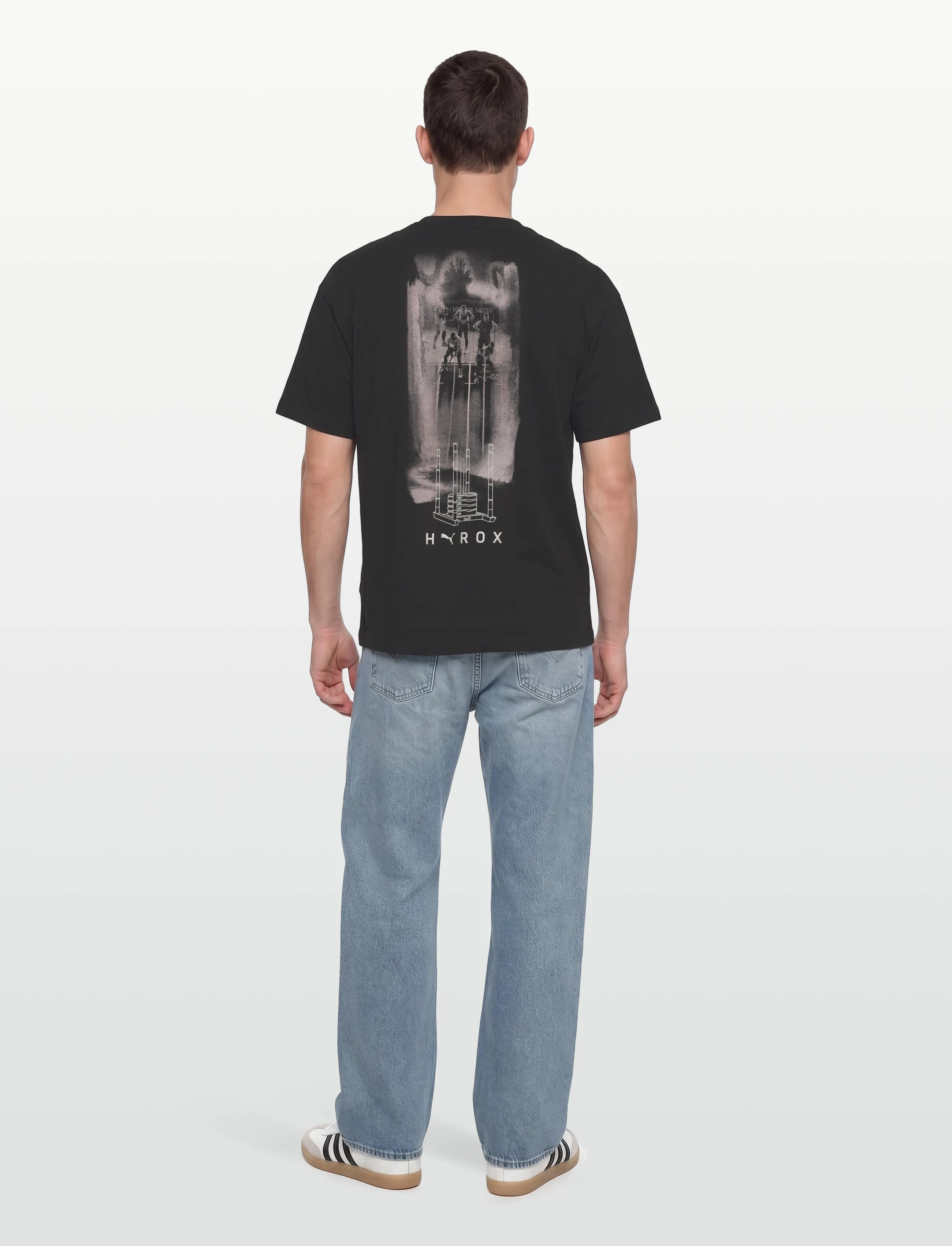 PUMA - M PUMA X HYROX LIFESTYLE TEE - tops & t-shirts - puma black - 4