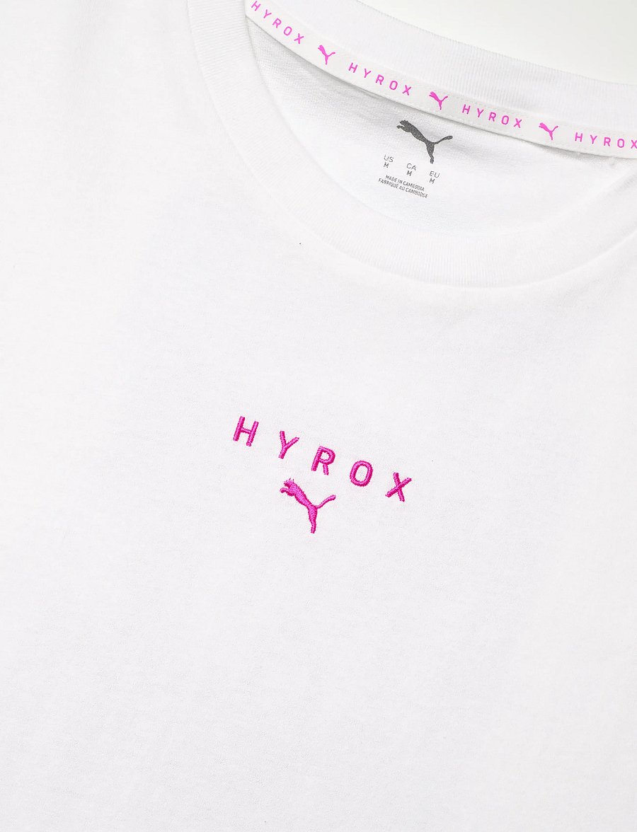 PUMA - M PUMA X HYROX LIFESTYLE TEE - tops & t-shirts - puma white - 2