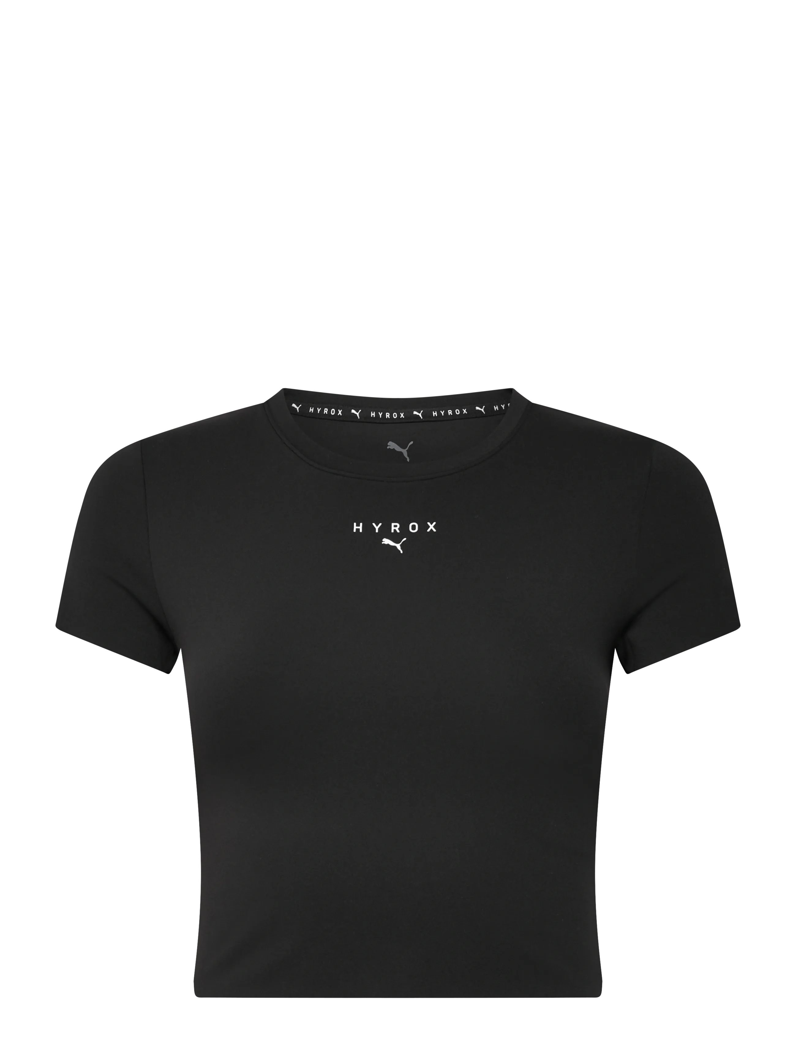 PUMA W Puma X Hyrox Shapeluxe Ss Crop Tee, Kvinder, Kort T-Shirt, Sort, Str: L