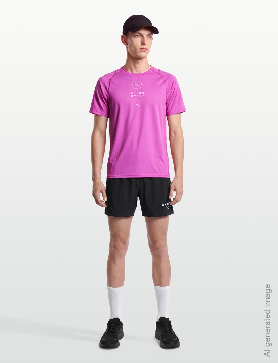 PUMA - M PUMA X HYROX DRYELITE TRAINING TEE - t-särgid - electric orchid - 0