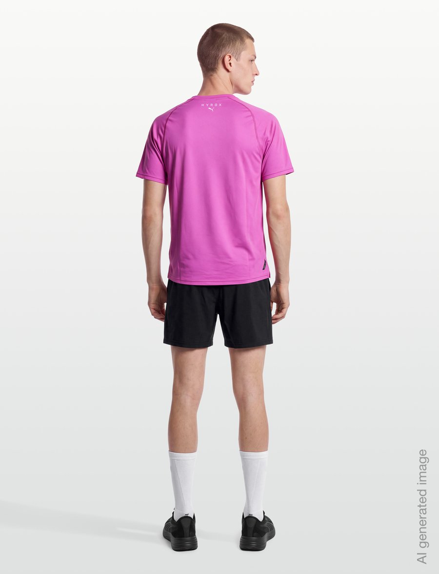 PUMA - M PUMA X HYROX DRYELITE TRAINING TEE - t-särgid - electric orchid - 4