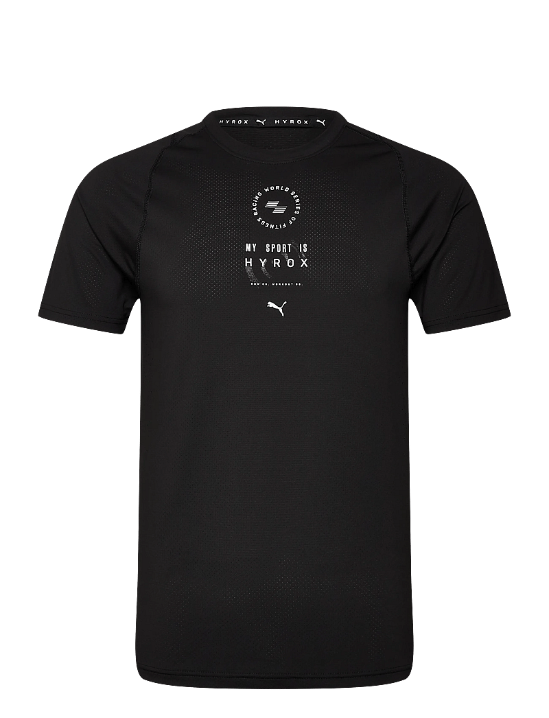 PUMA - M PUMA X HYROX DRYELITE TRAINING TEE - t-shirts - puma black - 0