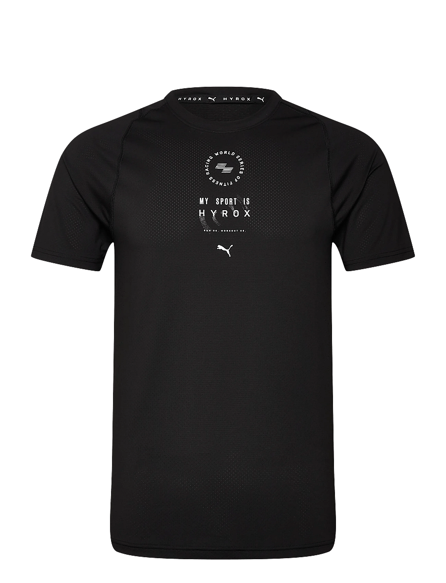 PUMA - M PUMA X HYROX DRYELITE TRAINING TEE - t-shirts - puma black - 0