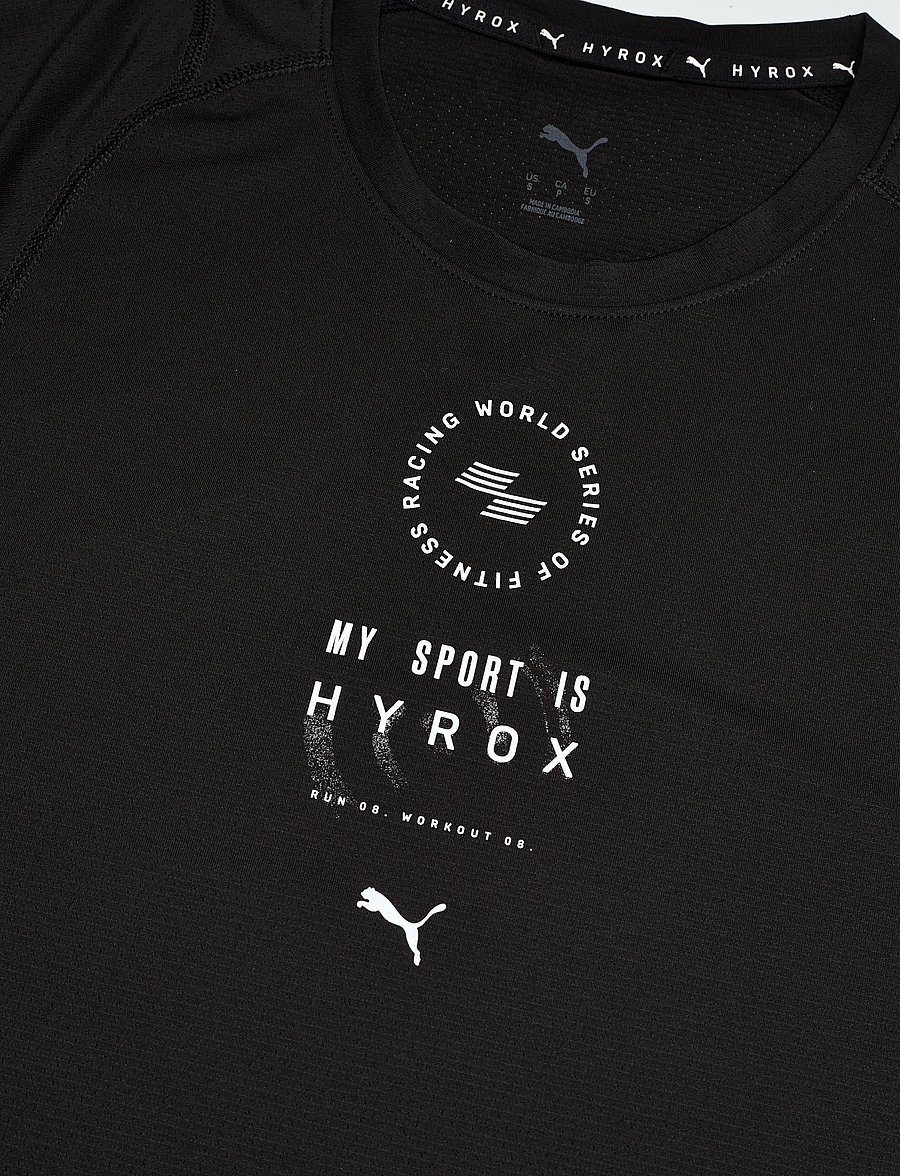 PUMA - M PUMA X HYROX DRYELITE TRAINING TEE - t-shirts - puma black - 2