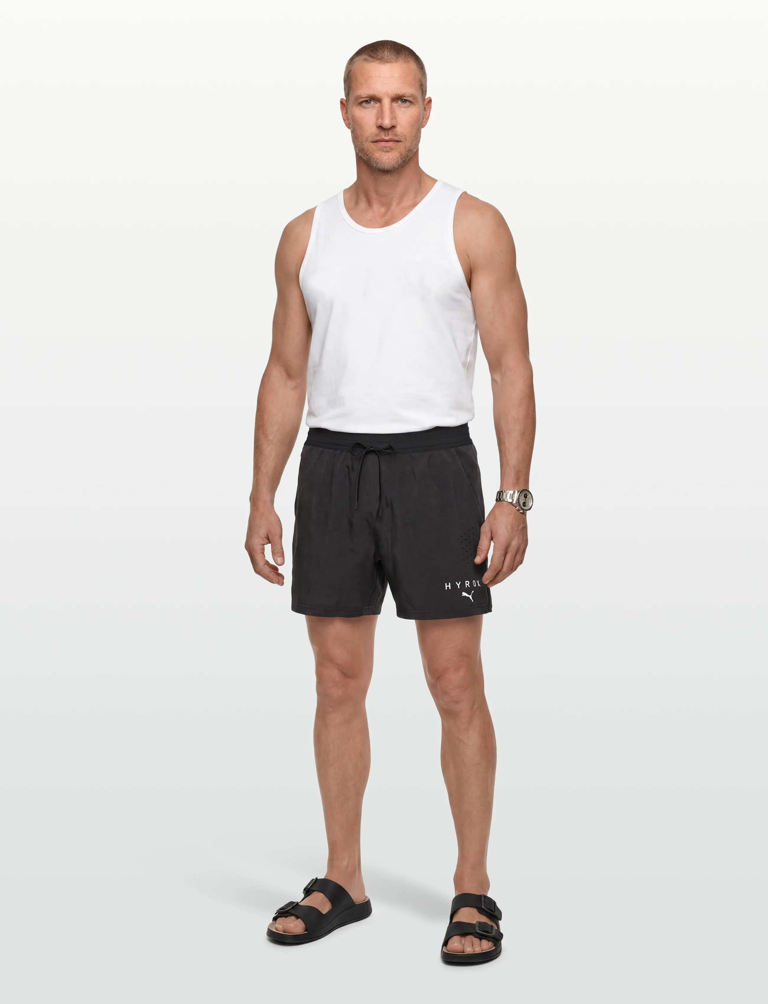 PUMA M Puma X Hyrox Dryelite 5" Short, XXL, Sport Shorts, Schwarz - Training Männerswear