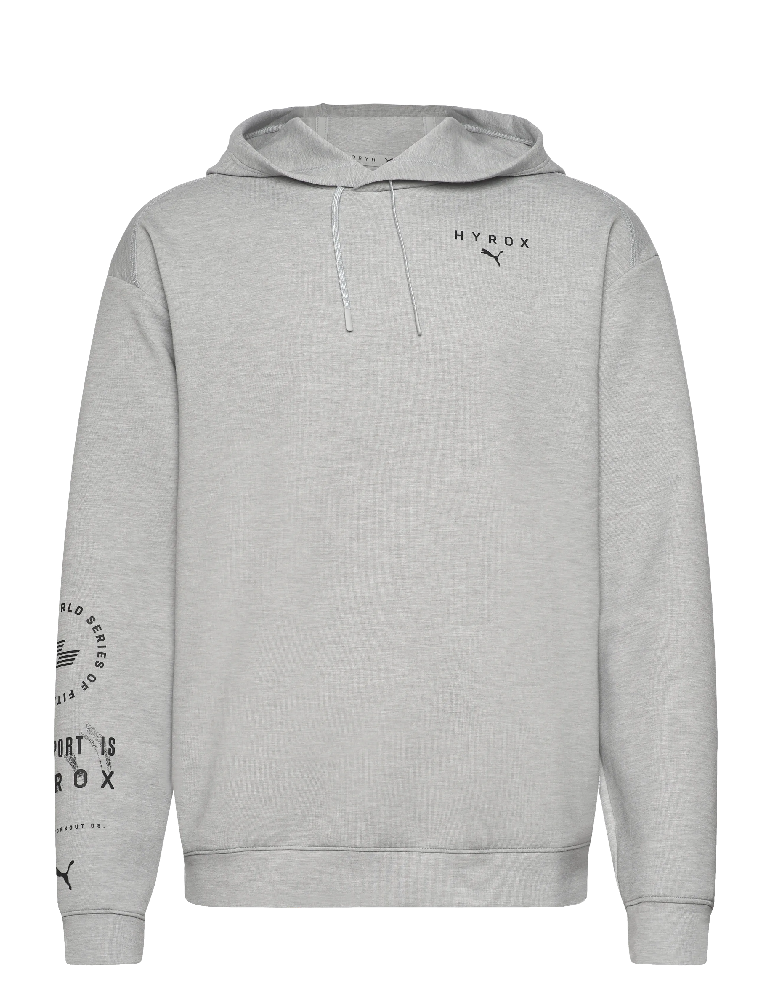 PUMA M PUMA X HYROX CLOUDSPUN HOODIE - Kapuzenpullover - LIGHT GRAY HEATHER / grey