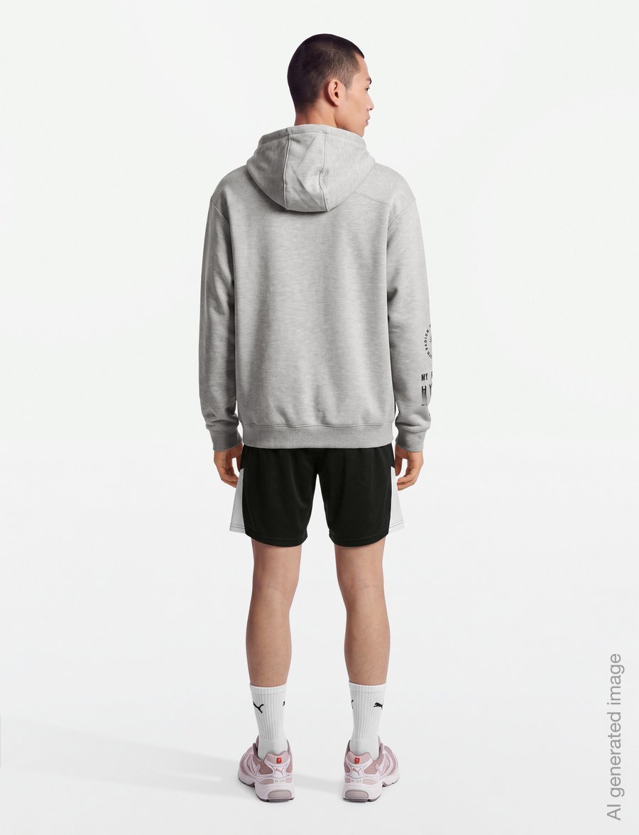 PUMA - M PUMA X HYROX CLOUDSPUN HOODIE - hūdiji - light gray heather - 5