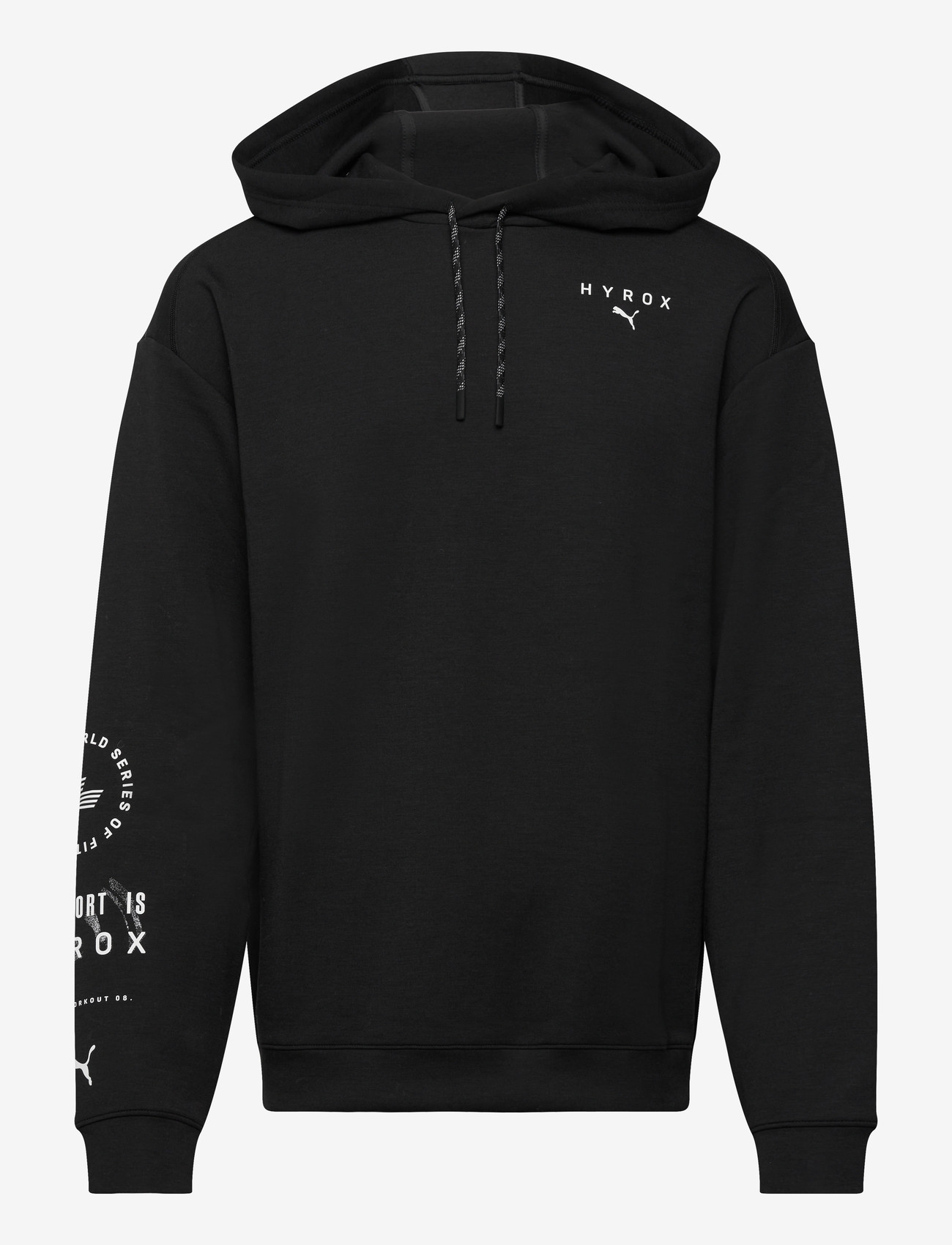 PUMA - M PUMA X HYROX CLOUDSPUN HOODIE - oberteile - puma black - 0