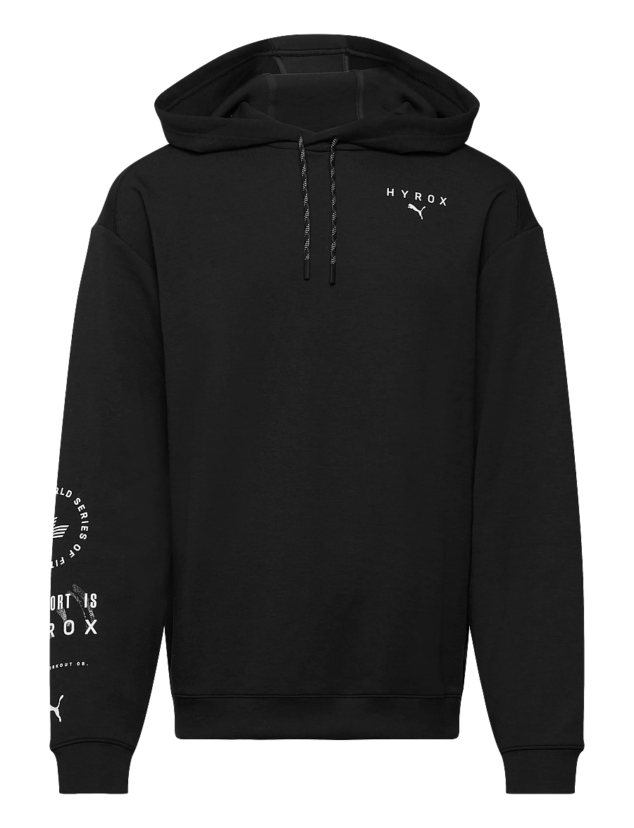 PUMA - M PUMA X HYROX CLOUDSPUN HOODIE - tops - puma black - 0