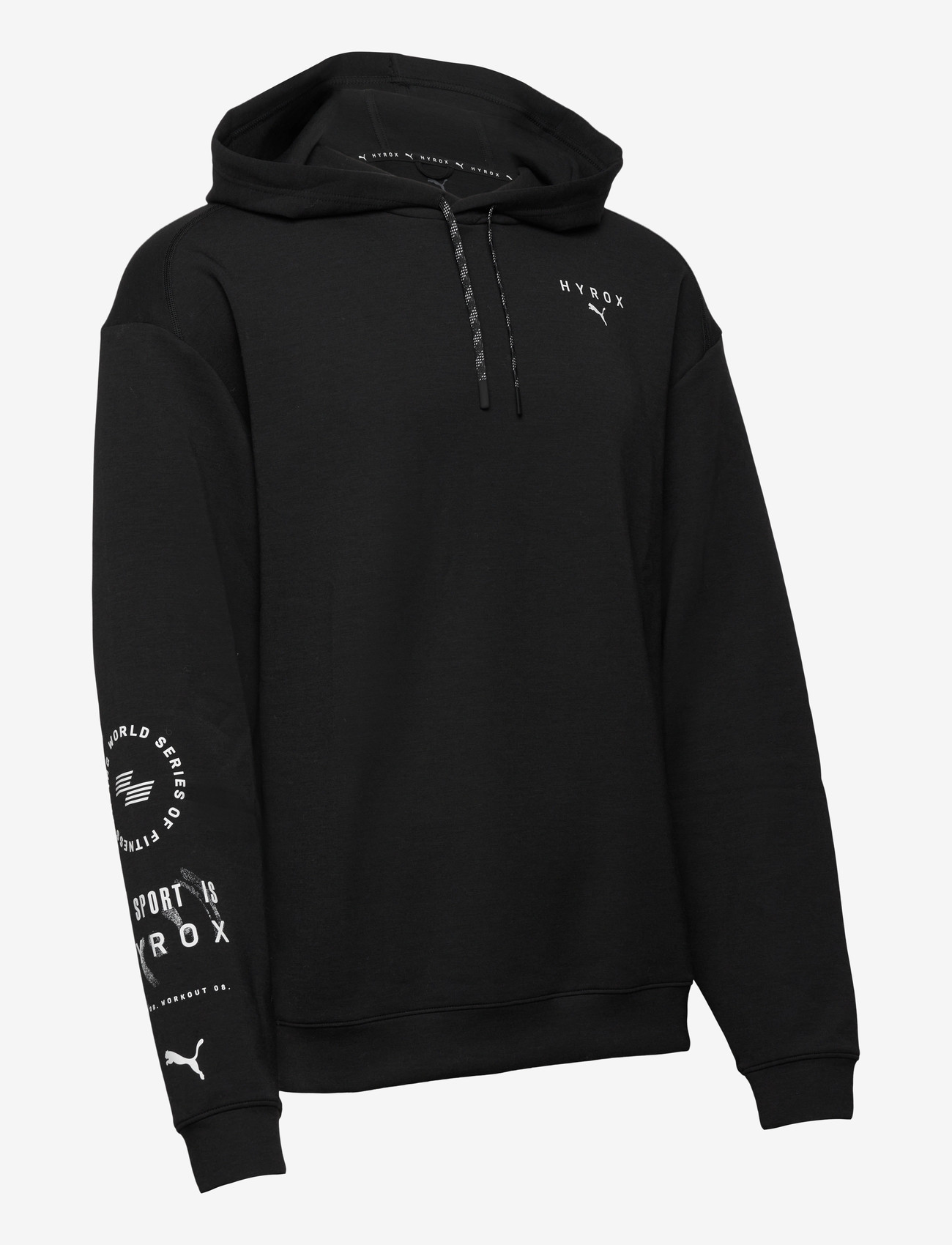 PUMA - M PUMA X HYROX CLOUDSPUN HOODIE - oberteile - puma black - 1