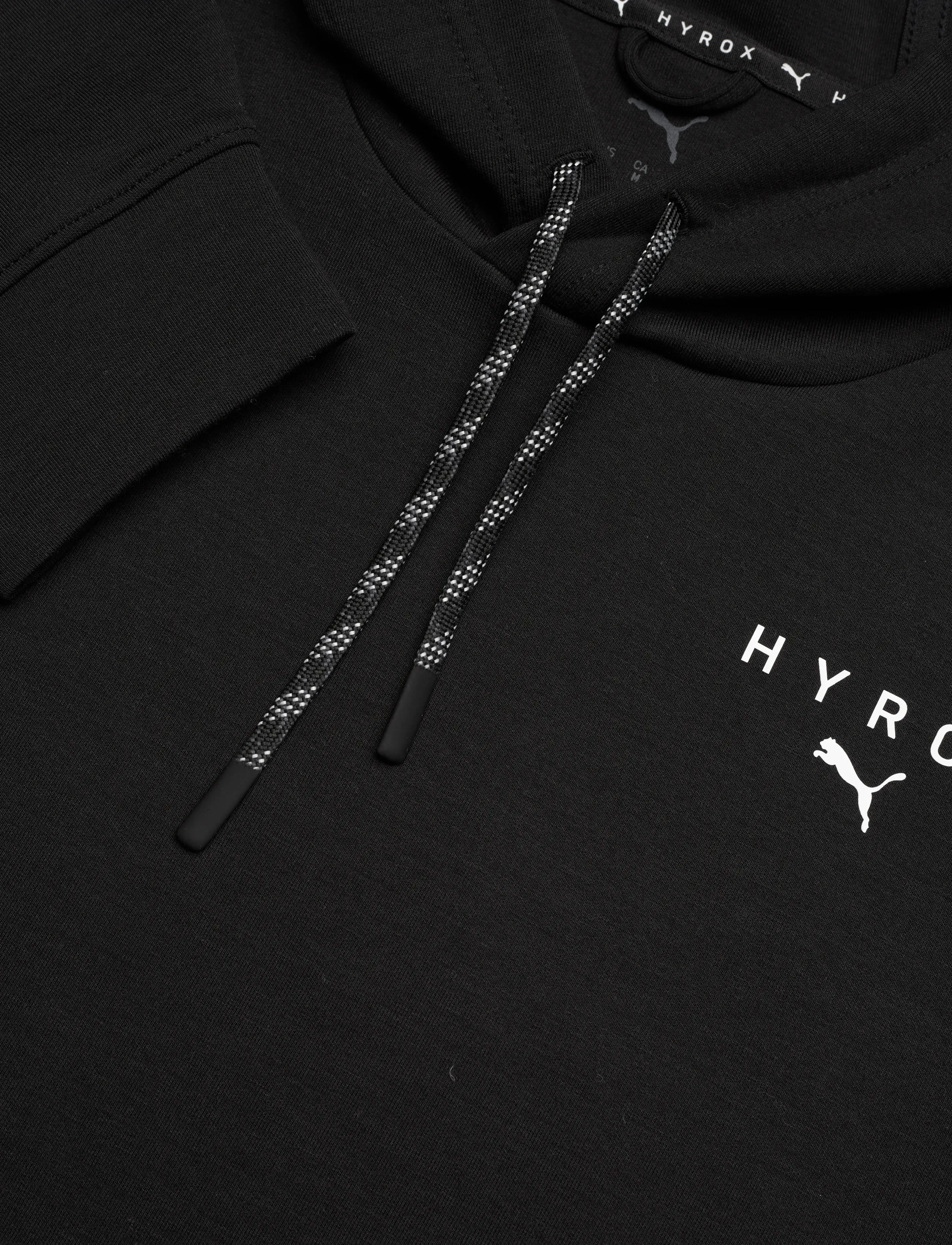 PUMA - M PUMA X HYROX CLOUDSPUN HOODIE - alussärgid - puma black - 3
