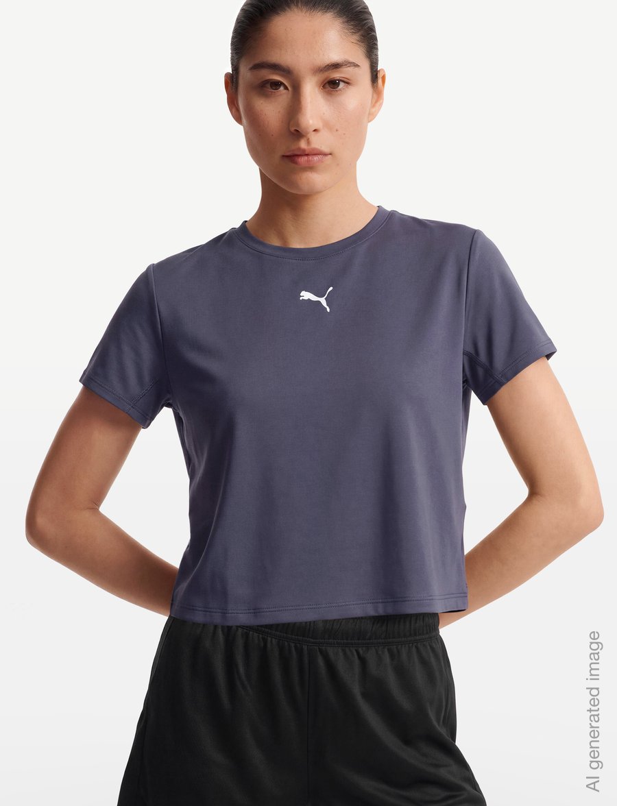 PUMA - W Run BRIGHTSTRIDE Cloudspun Tee - t-skjorter - inky depths - 3