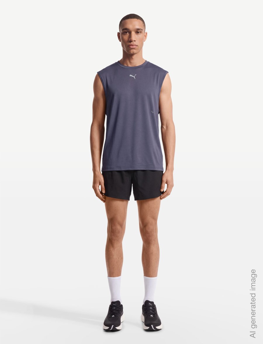 PUMA - M Run BRIGHTSTRIDE Cloudspun Sleeveless - tank tops - inky depths - 0