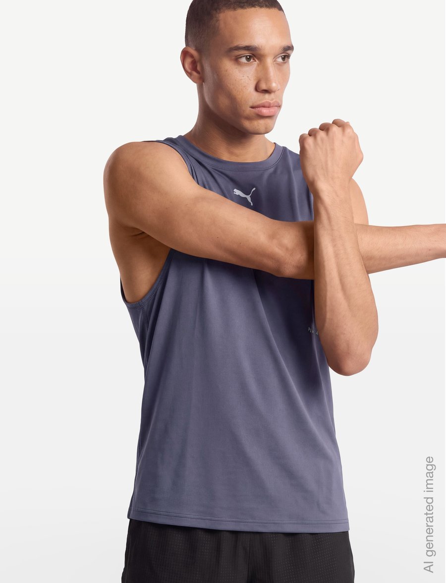 PUMA - M Run BRIGHTSTRIDE Cloudspun Sleeveless - tank tops - inky depths - 3