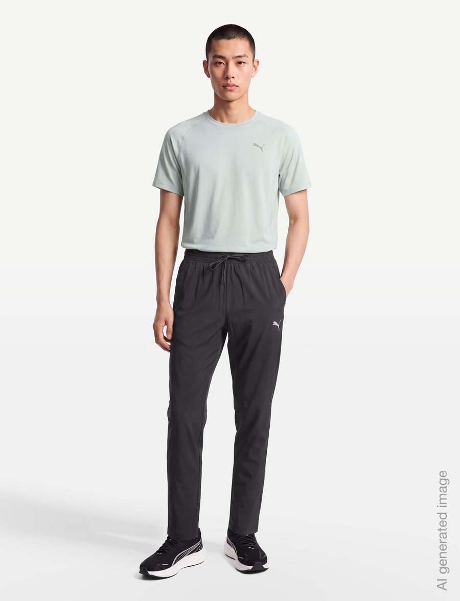 PUMA - M PWRTRAIN STRETCH WOVEN PANT - træningsbukser - puma black - 0