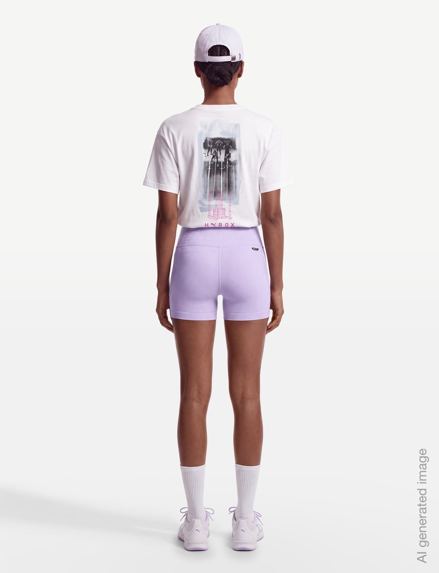 PUMA - W PUMA x HYROX PWRMODE 4" SHORT TIGHT - lühikesed püksid - light lavender - 4