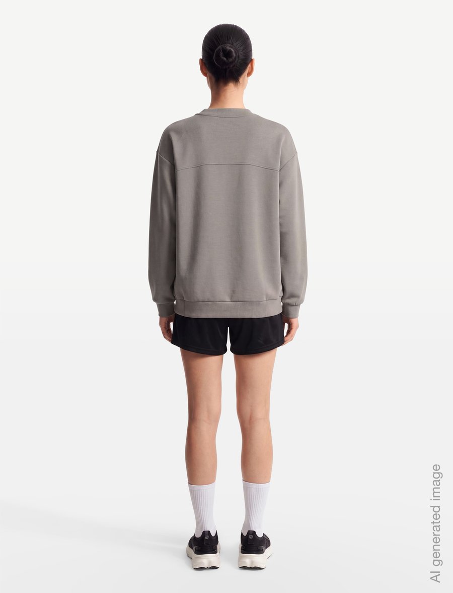 PUMA - W Cloudspun Crew Neck - sweatshirts - mouse gray - 4