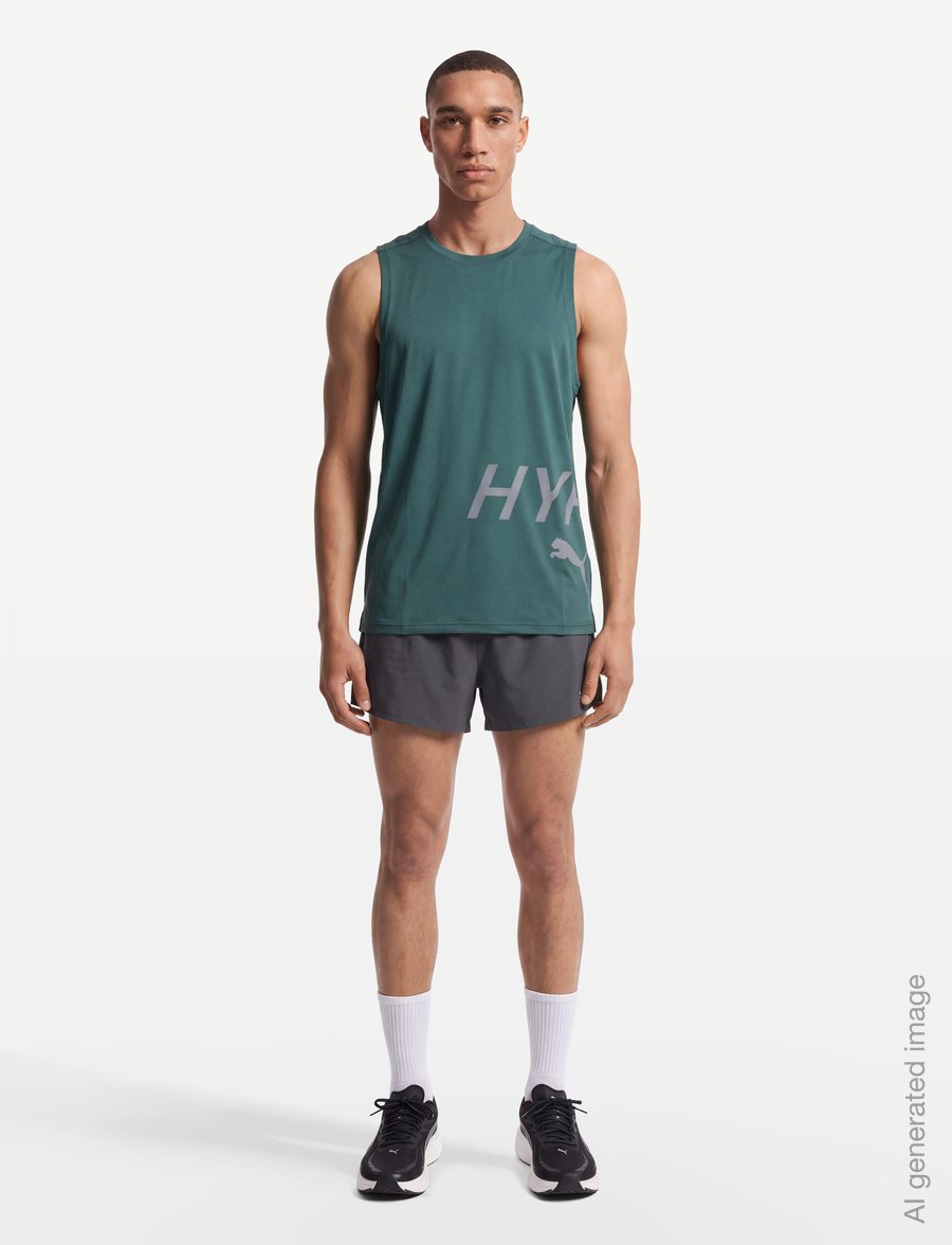PUMA - M PUMA X HYROX PWRMODE TRAINING TANK - tank tops - herb garden - 0