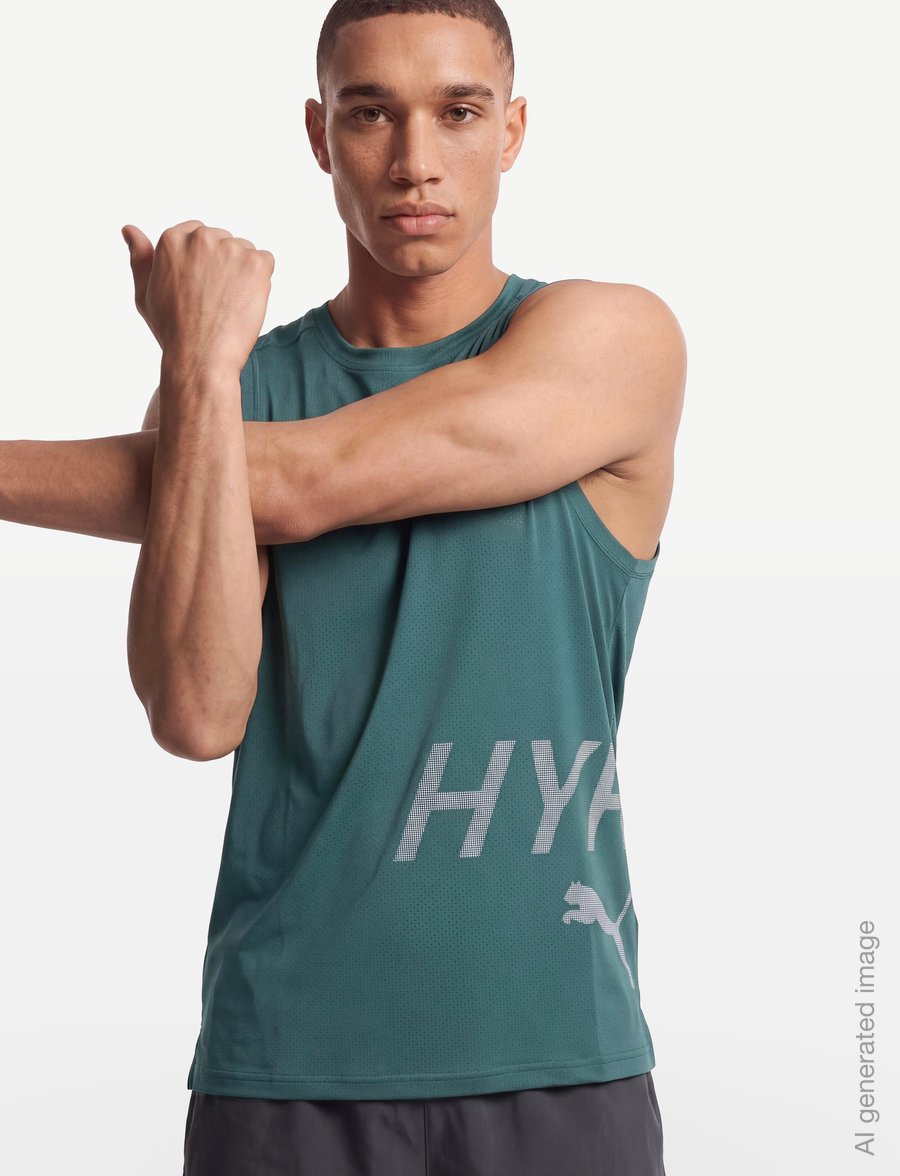 PUMA - M PUMA X HYROX PWRMODE TRAINING TANK - tank tops - herb garden - 3