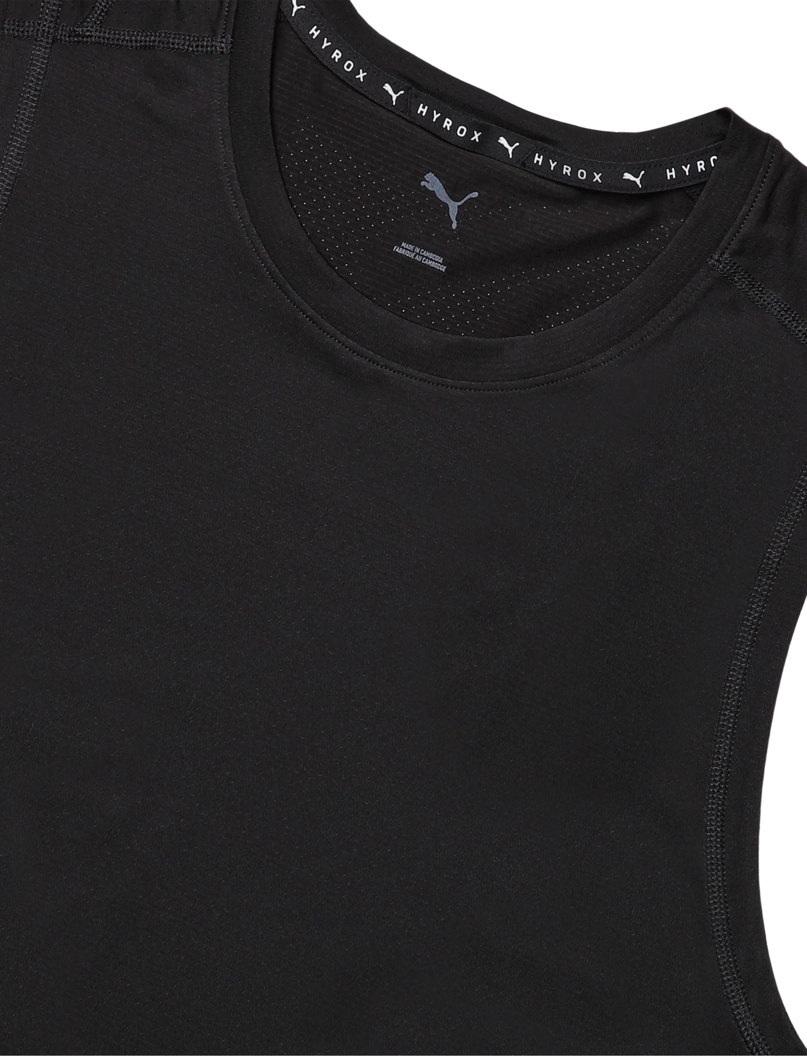 PUMA - M PUMA X HYROX PWRMODE TRAINING TANK - linnen - puma black - 2