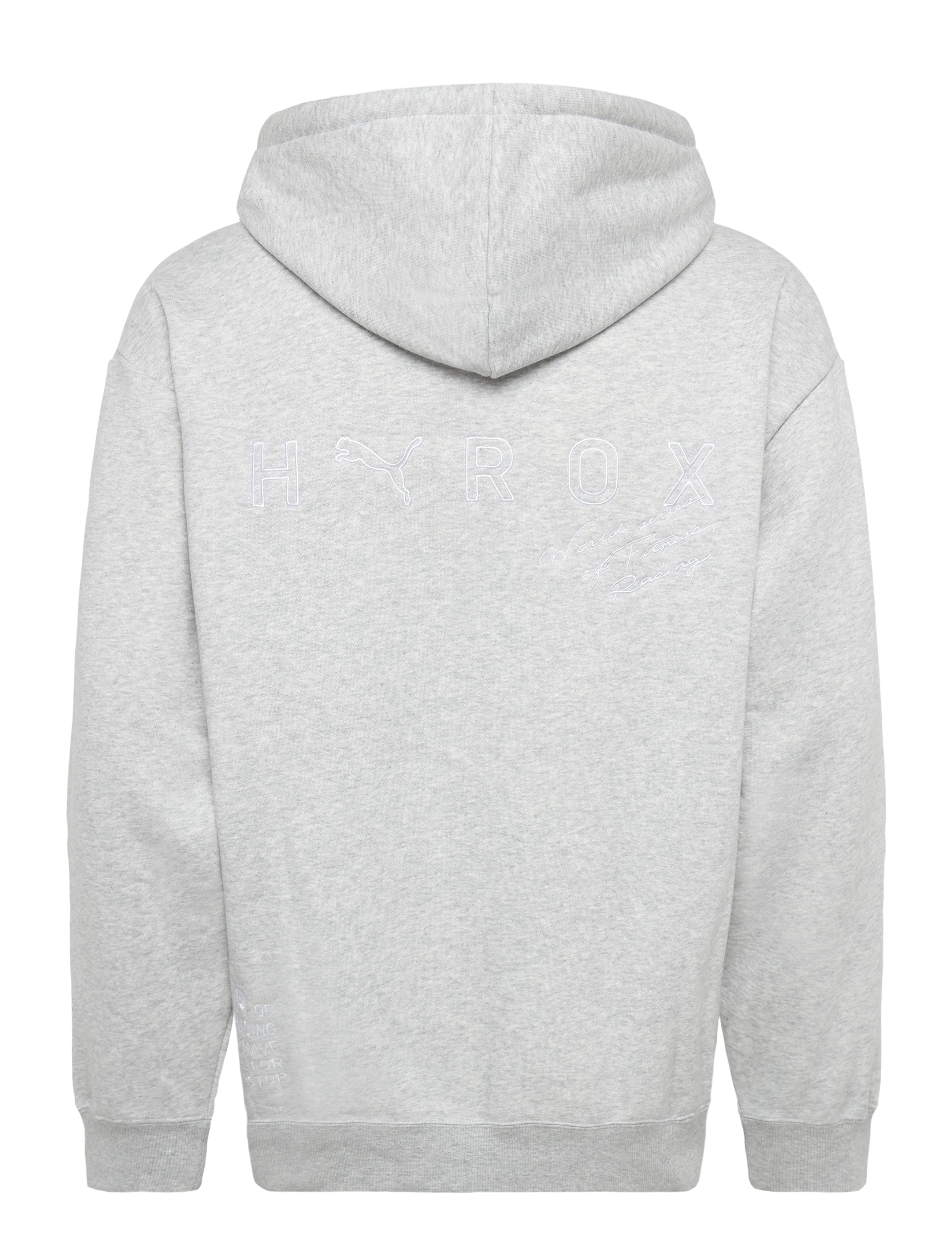PUMA - M PUMA X HYROX HEAVYWEIGHT HOODIE - kapuutsiga dressipluusid - light gray heather - 1