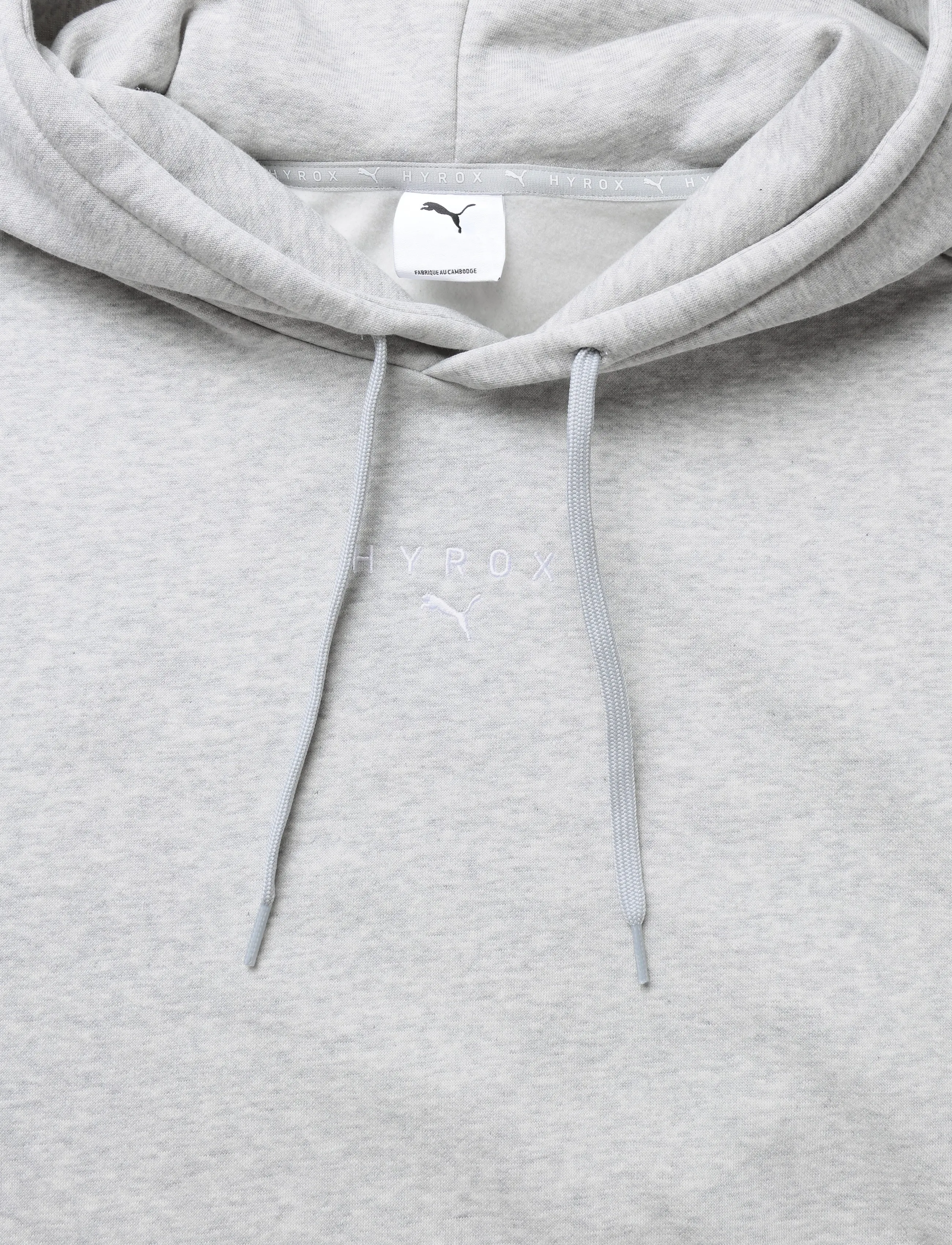 PUMA - M PUMA X HYROX HEAVYWEIGHT HOODIE - kapuutsiga dressipluusid - light gray heather - 2