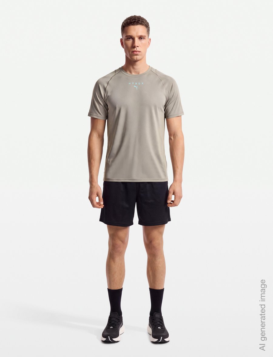 PUMA - M PUMA X HYROX PWRMODE TEE - t-särgid - mouse gray - 0