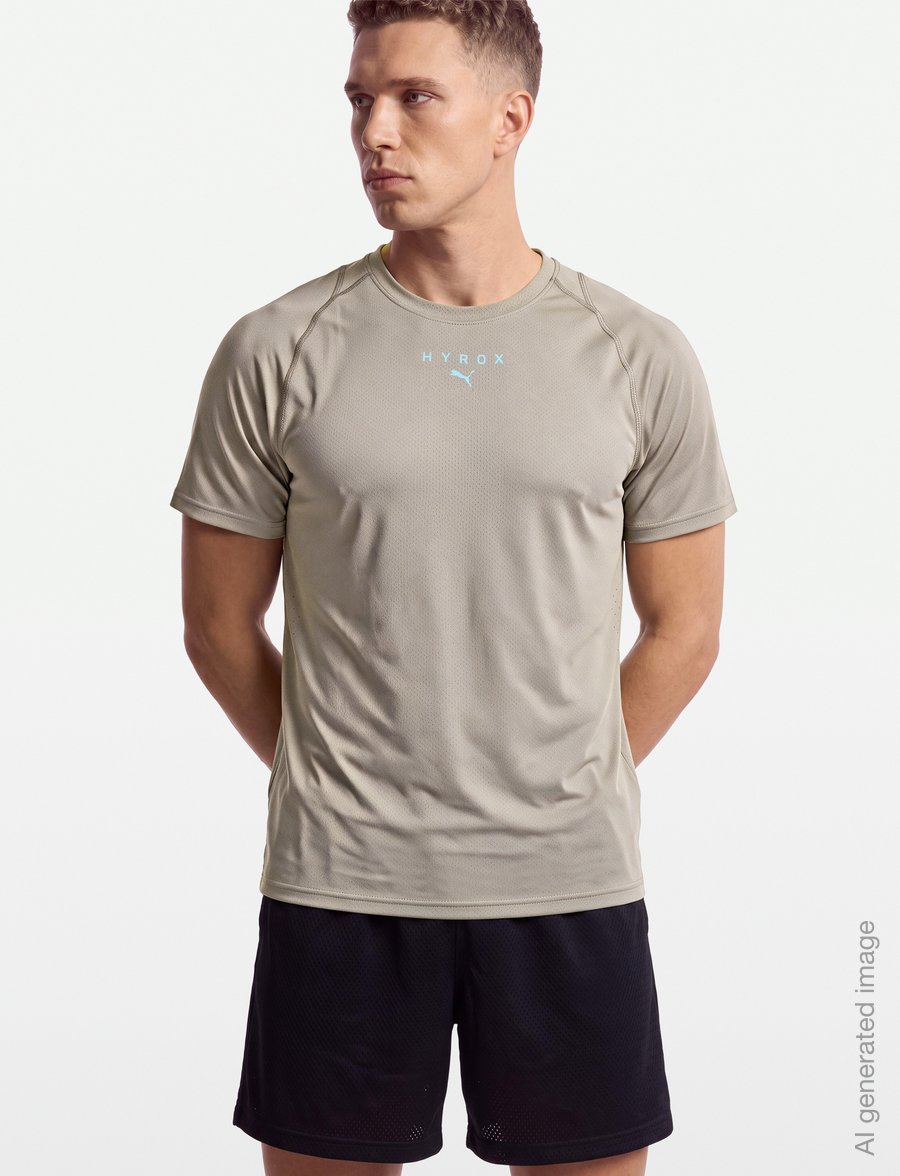 PUMA - M PUMA X HYROX PWRMODE TEE - t-särgid - mouse gray - 3