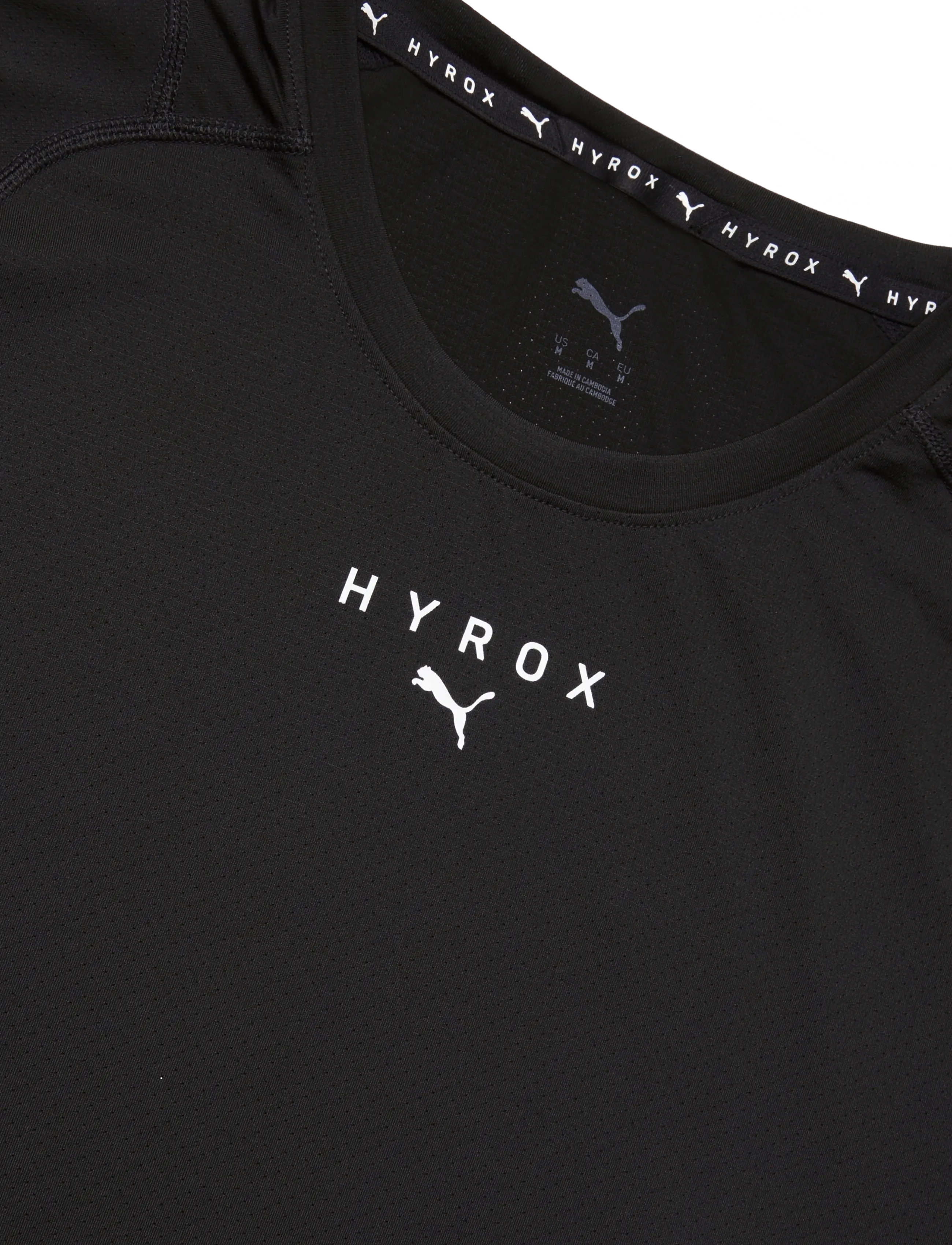 PUMA - M PUMA X HYROX PWRMODE TEE - t-särgid - puma black - 2