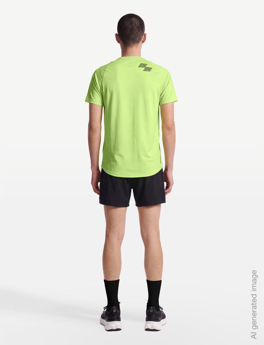 PUMA - M PUMA X HYROX PWRMODE TEE - t-shirty - sunny lime - 4