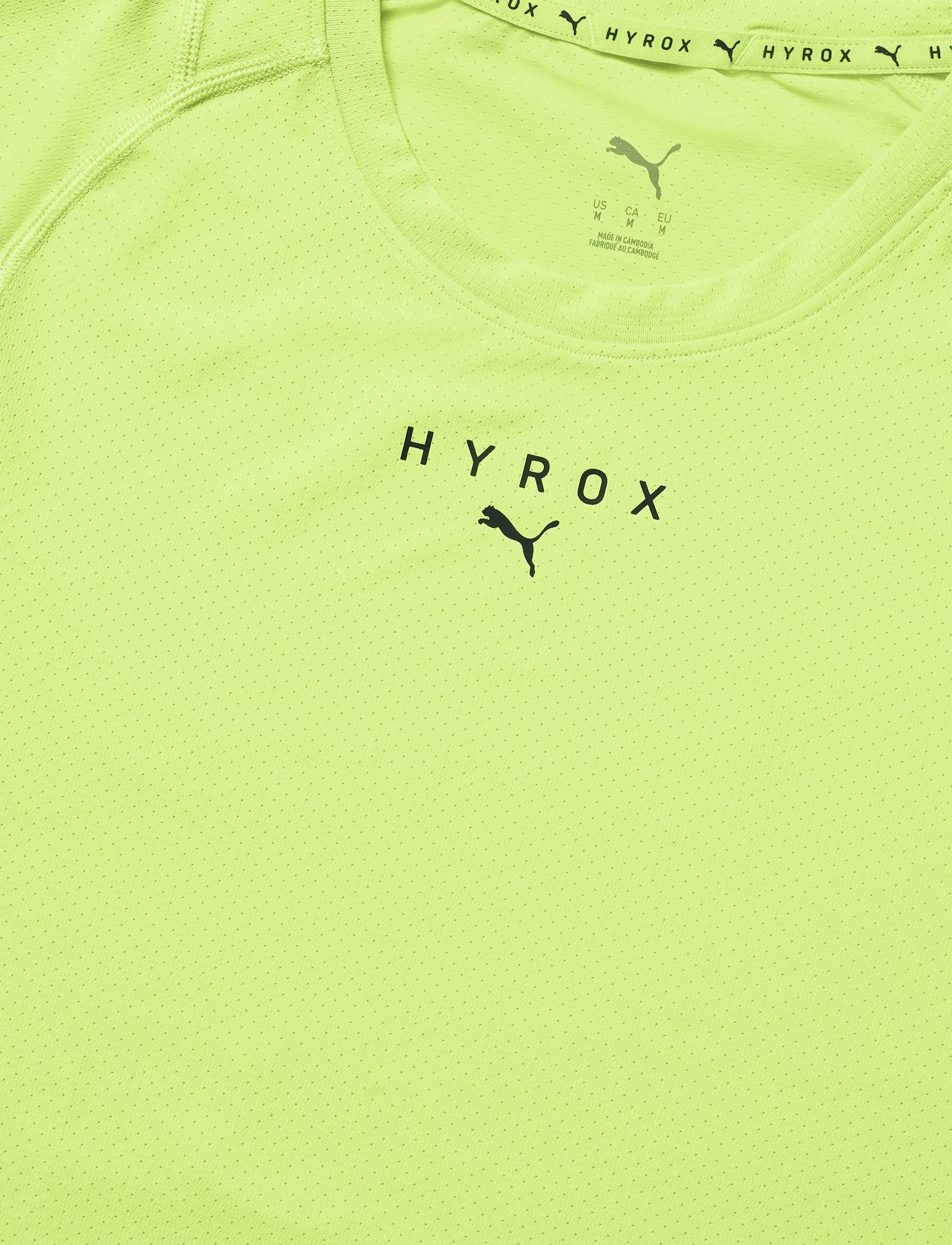 PUMA - M PUMA X HYROX PWRMODE TEE - t-shirts - sunny lime - 2