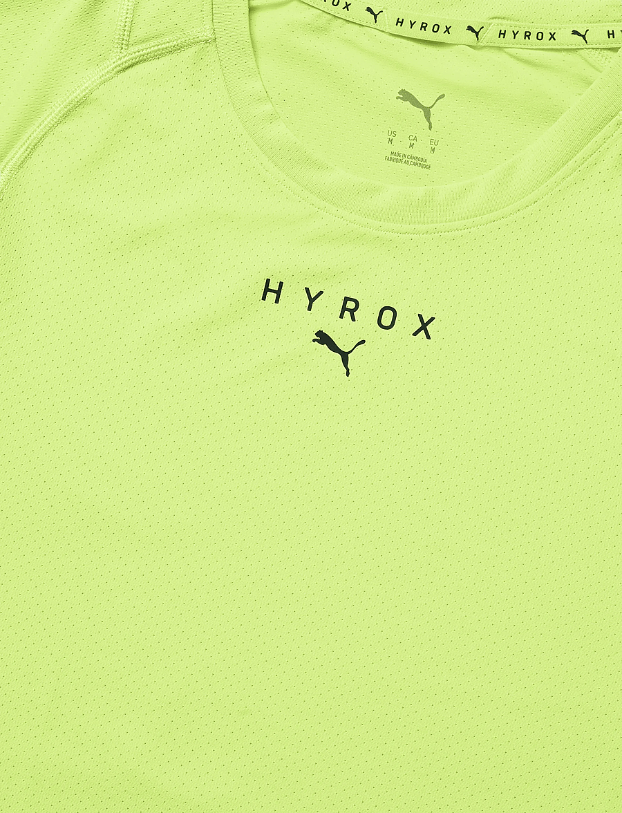 PUMA - M PUMA X HYROX PWRMODE TEE - t-shirts - sunny lime - 2