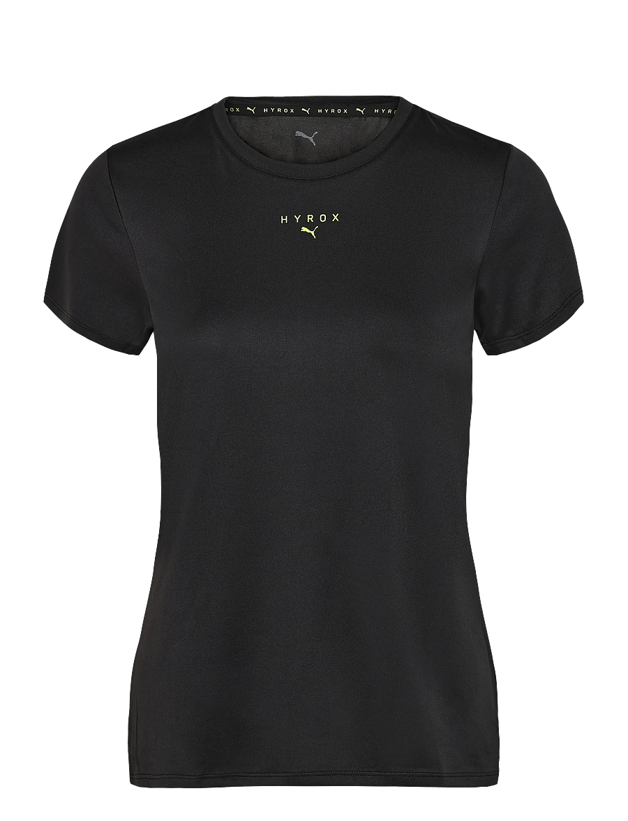 PUMA - W PUMA X HYROX POLY GRAPHIC TEE - t-shirts - puma black - 0