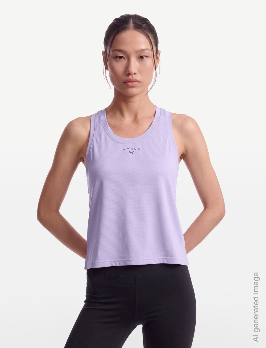 PUMA - W PUMA X HYROX PWRMODE TANK - tank tops - light lavender - 3